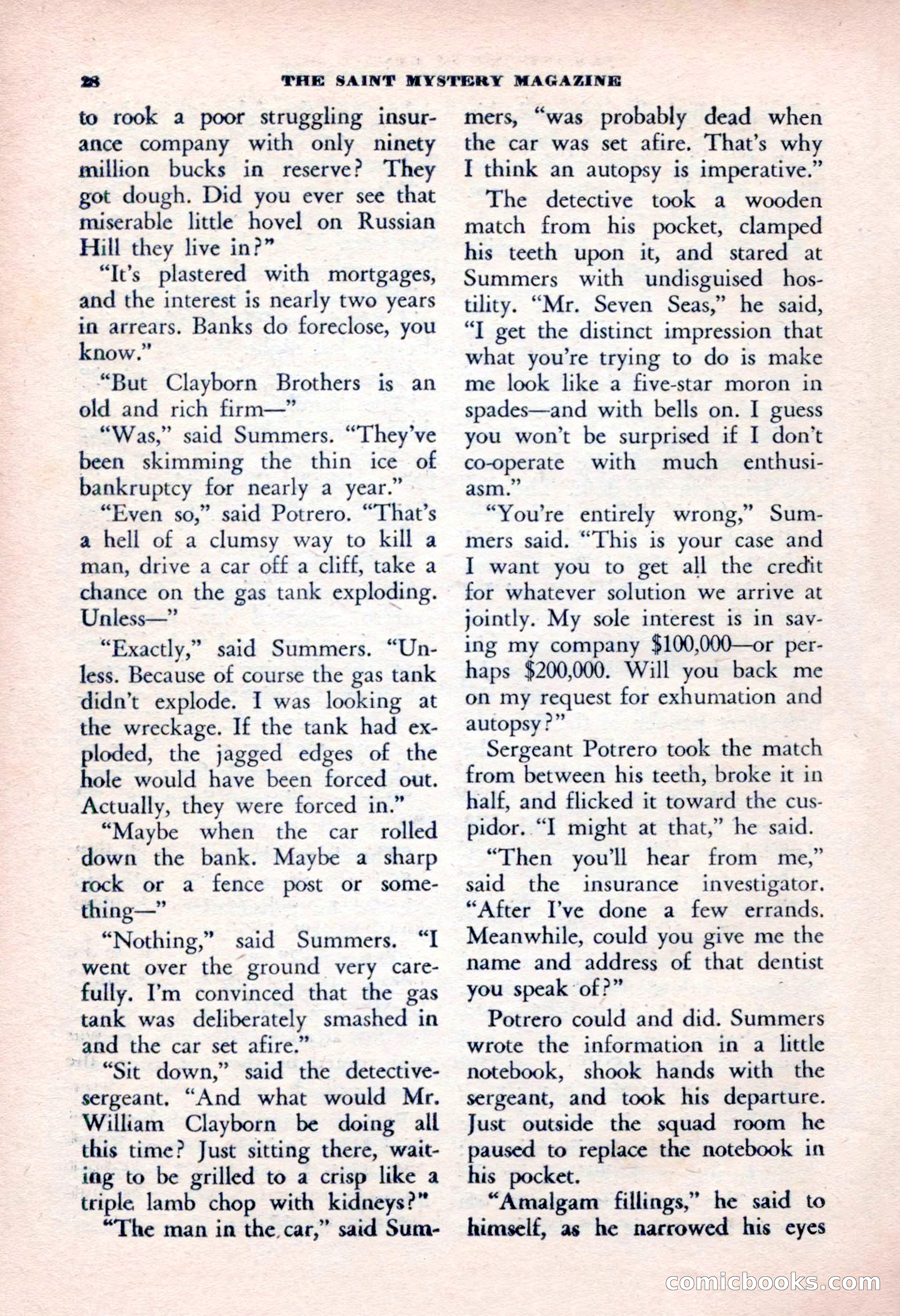 The Saint Mystery Magazine, January 1963 — page 30 of 132