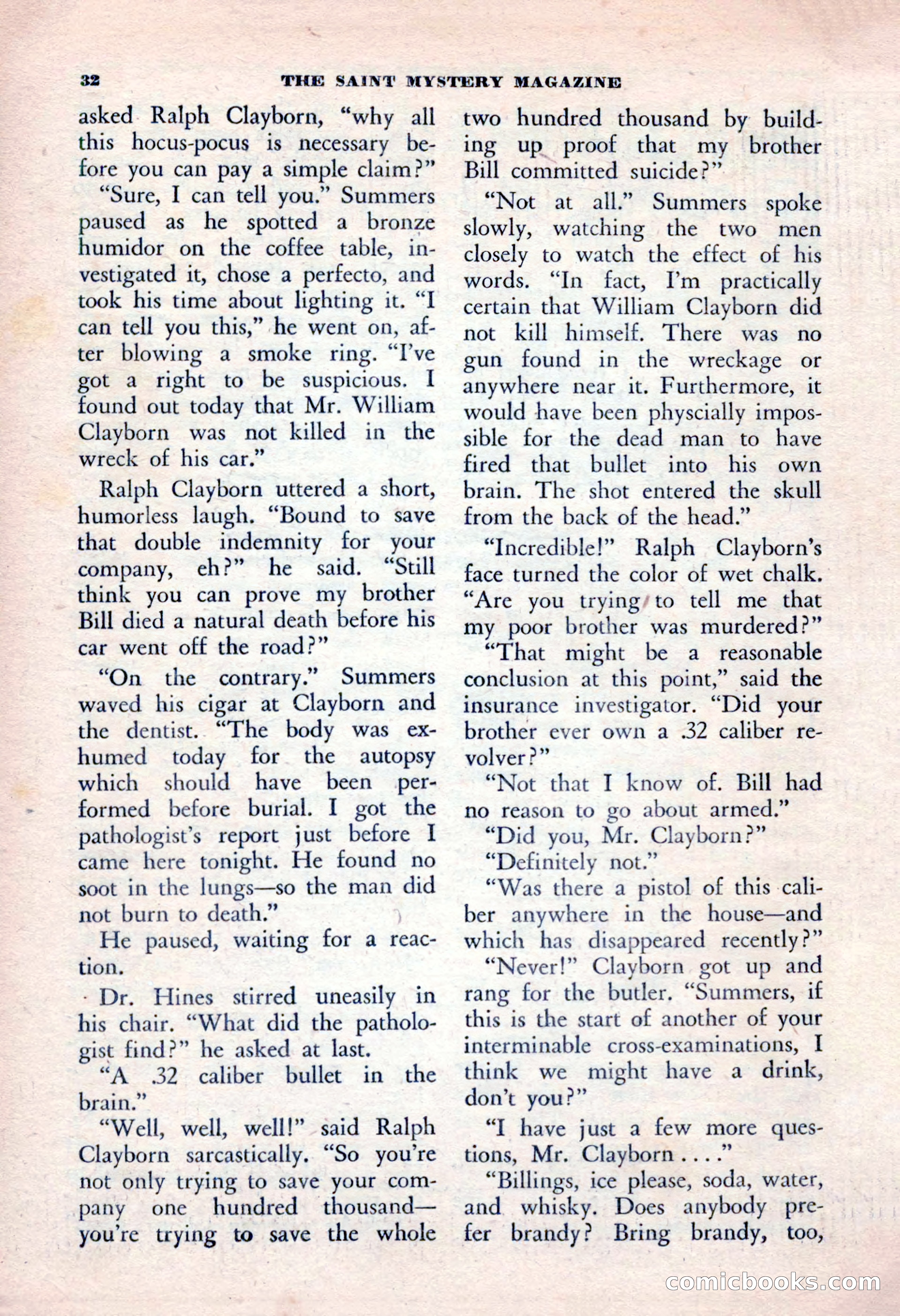 The Saint Mystery Magazine, January 1963 — page 34 of 132