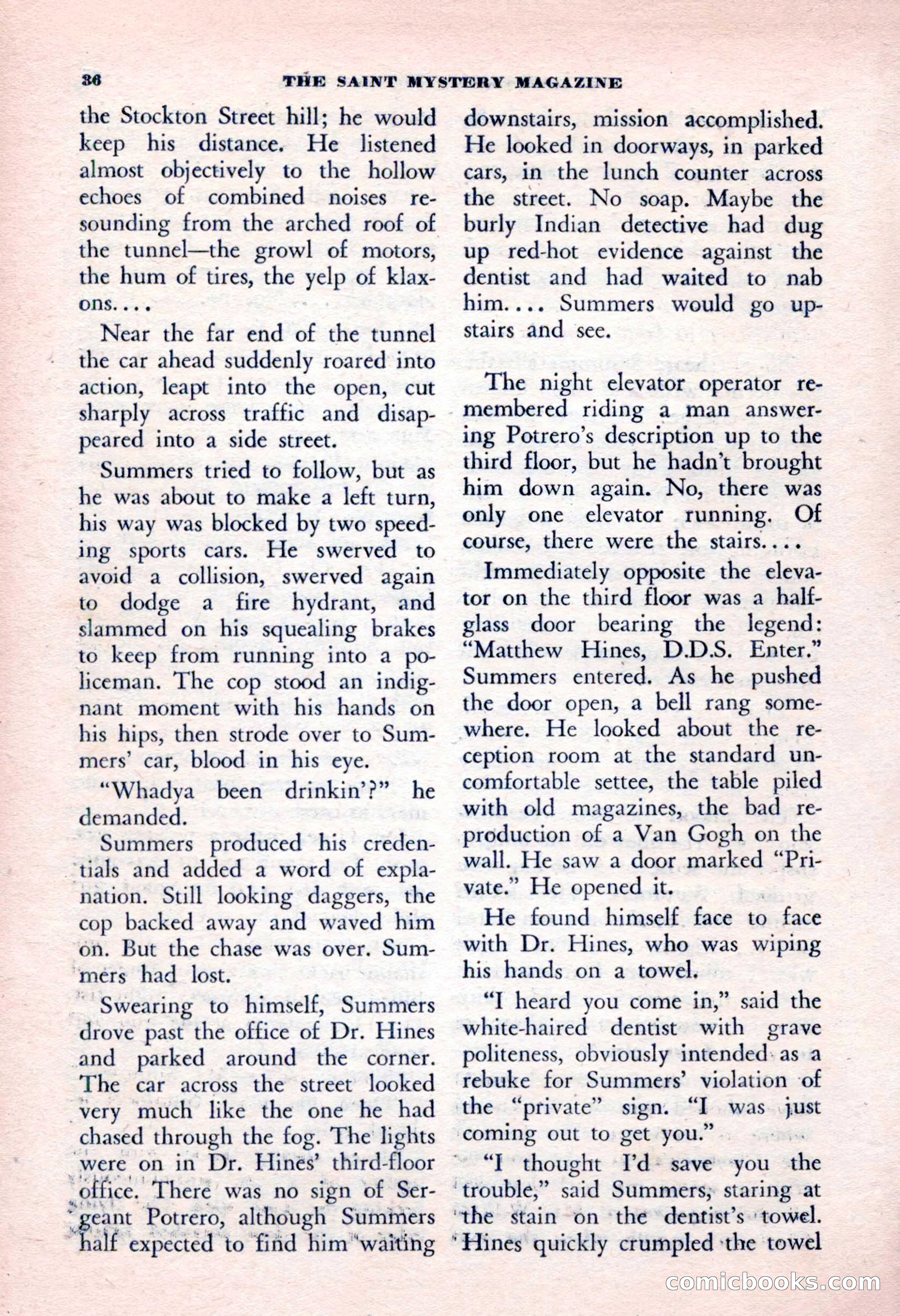 The Saint Mystery Magazine, January 1963 — page 38 of 132
