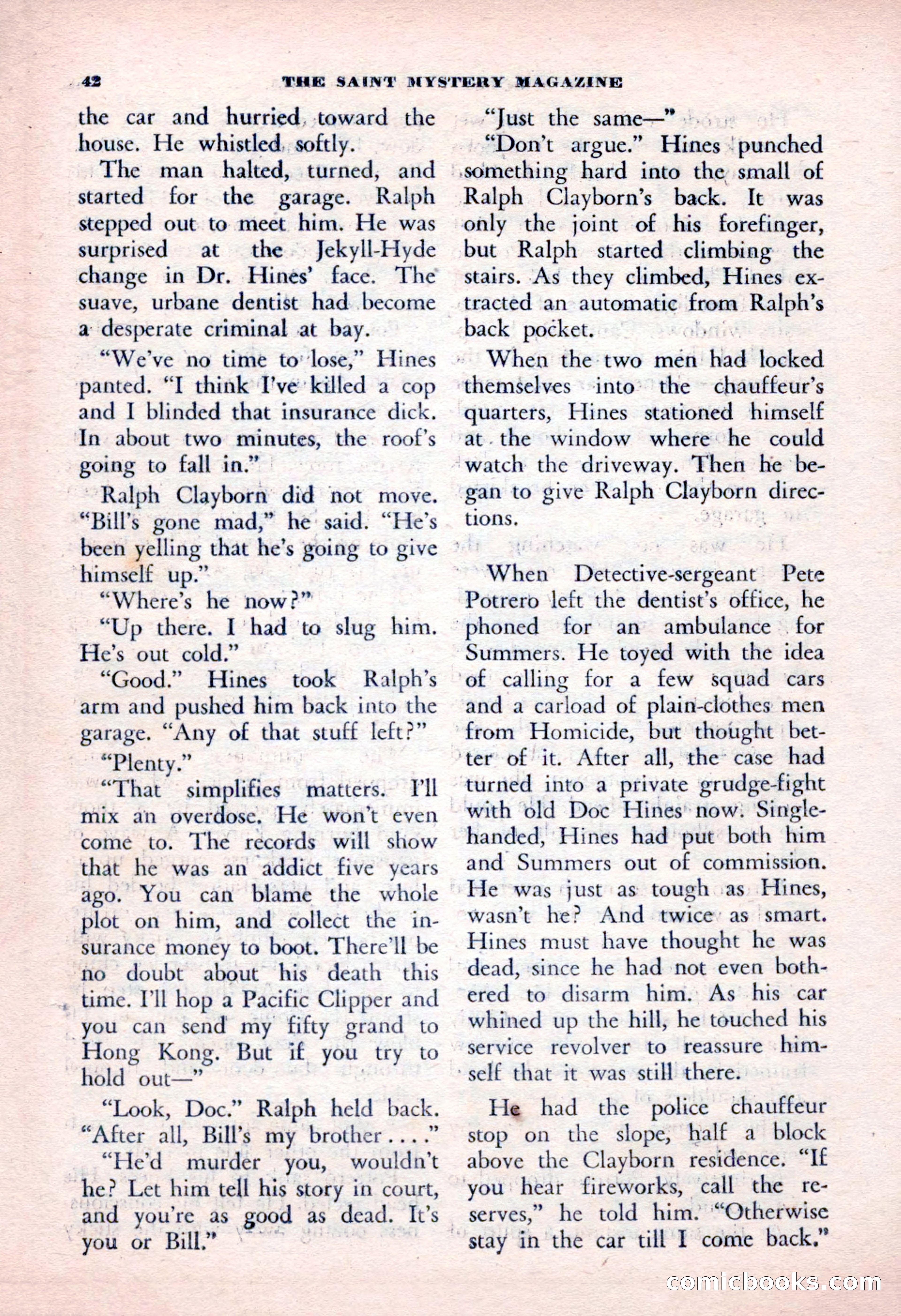 The Saint Mystery Magazine, January 1963 — page 44 of 132
