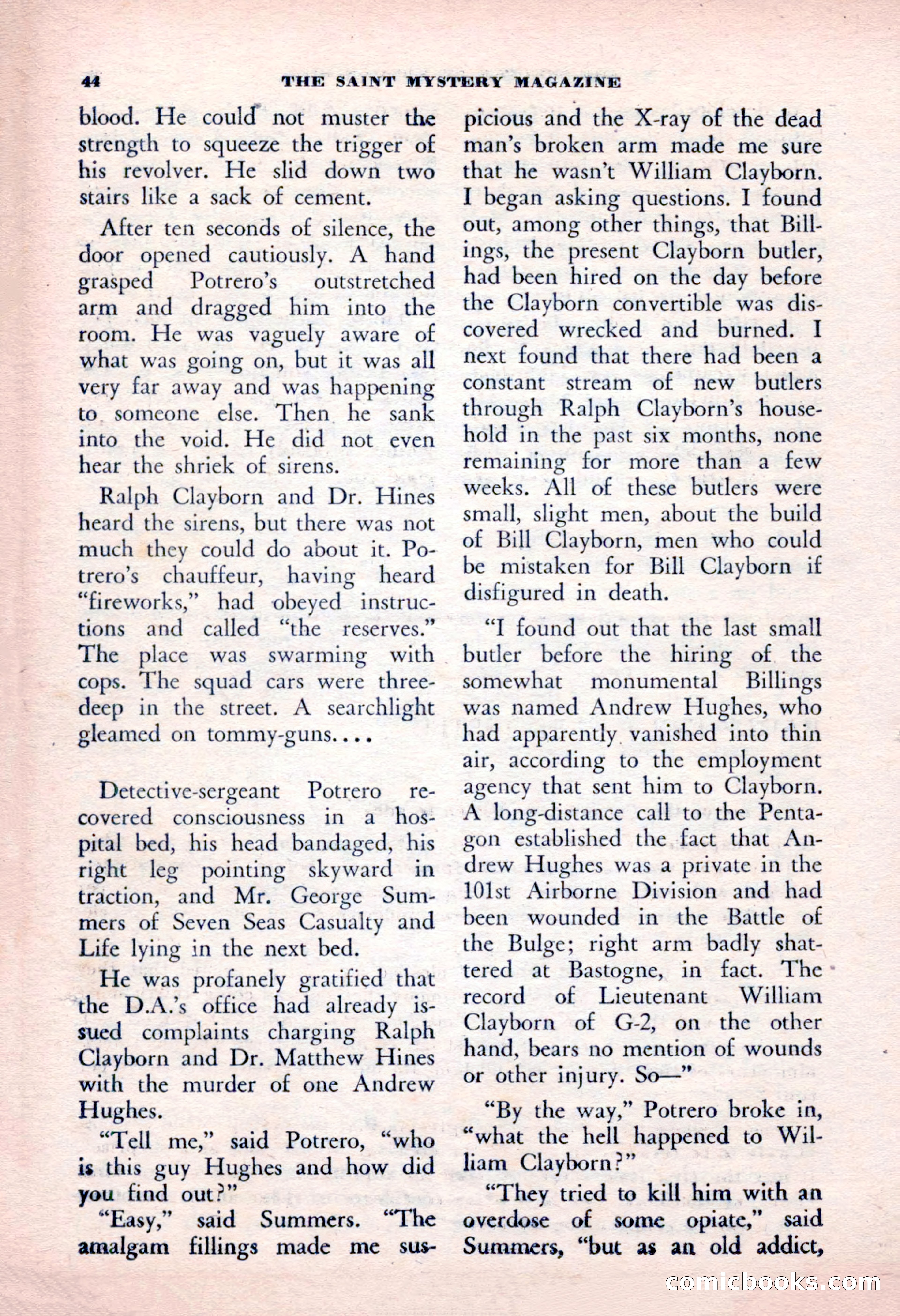 The Saint Mystery Magazine, January 1963 — page 46 of 132