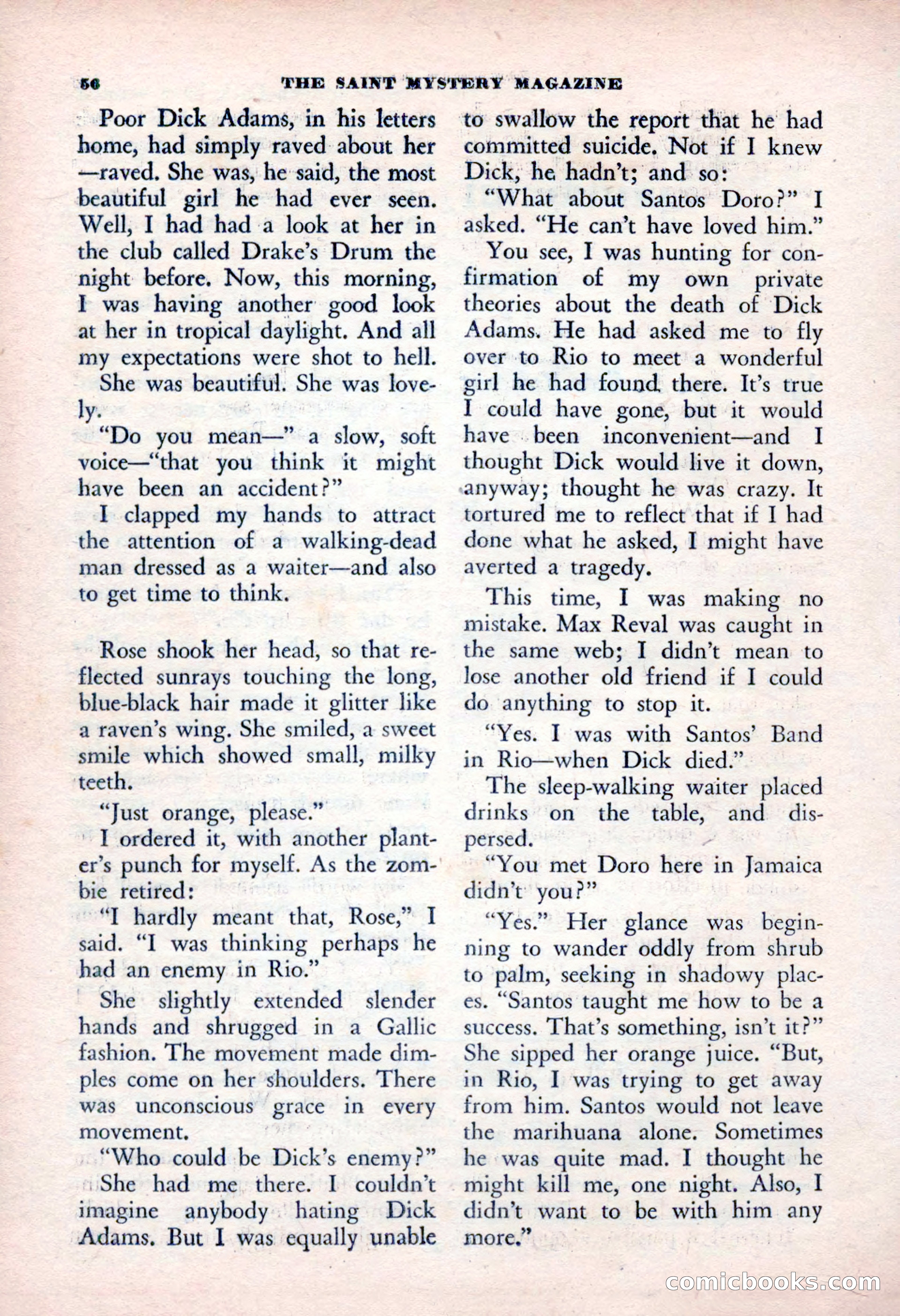 The Saint Mystery Magazine, January 1963 — page 58 of 132
