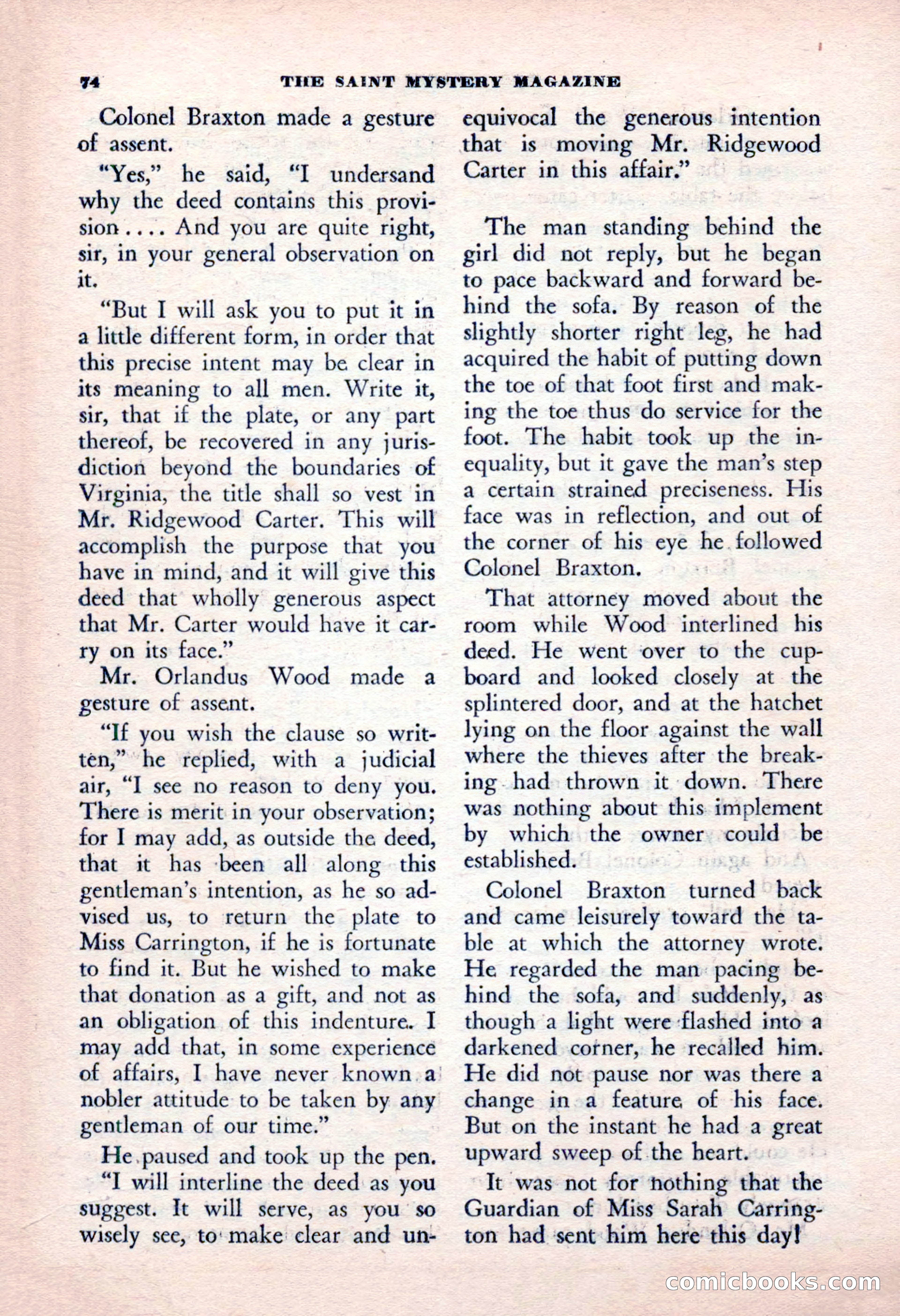 The Saint Mystery Magazine, January 1963 — page 76 of 132