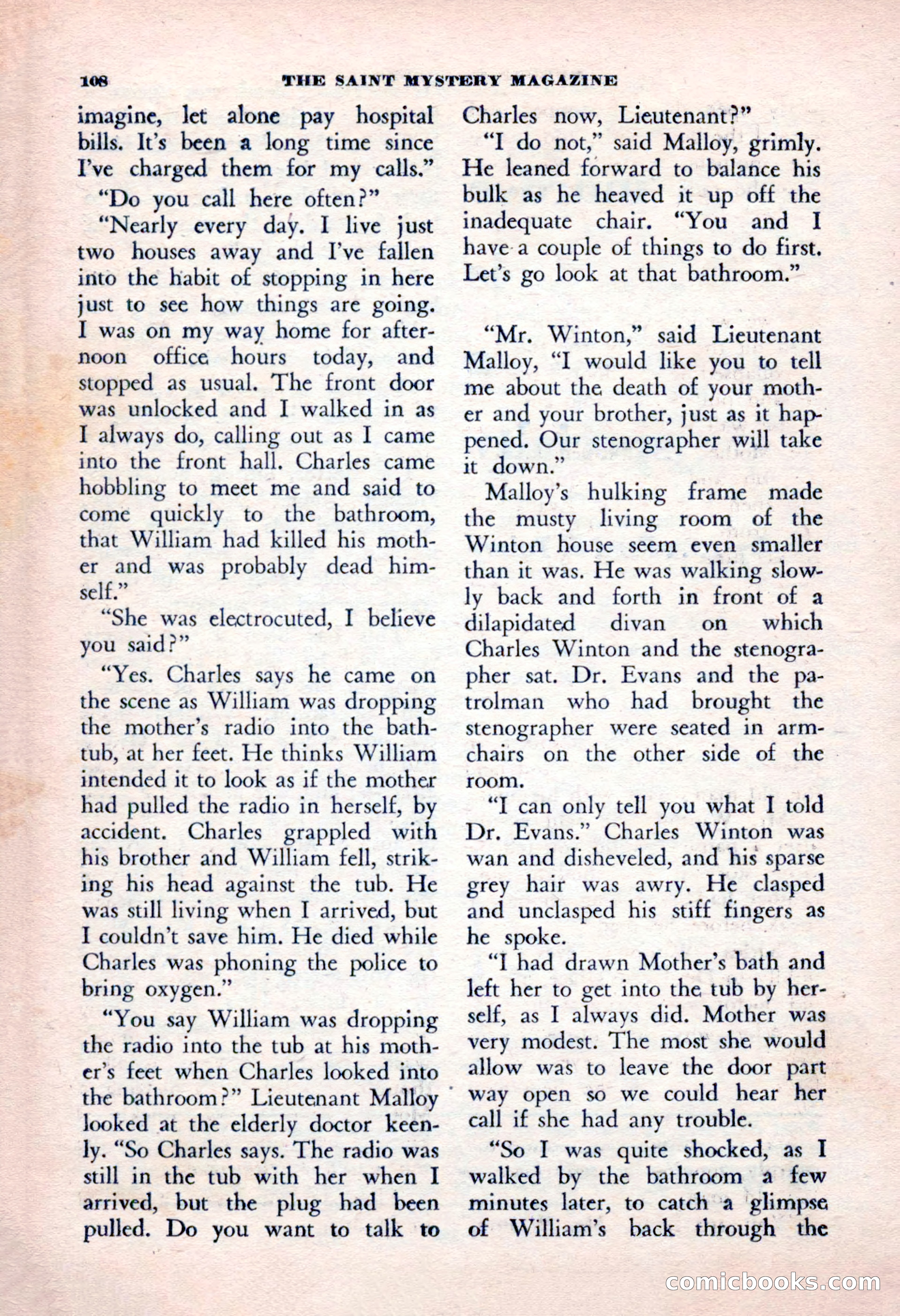 The Saint Mystery Magazine, January 1963 — page 110 of 132