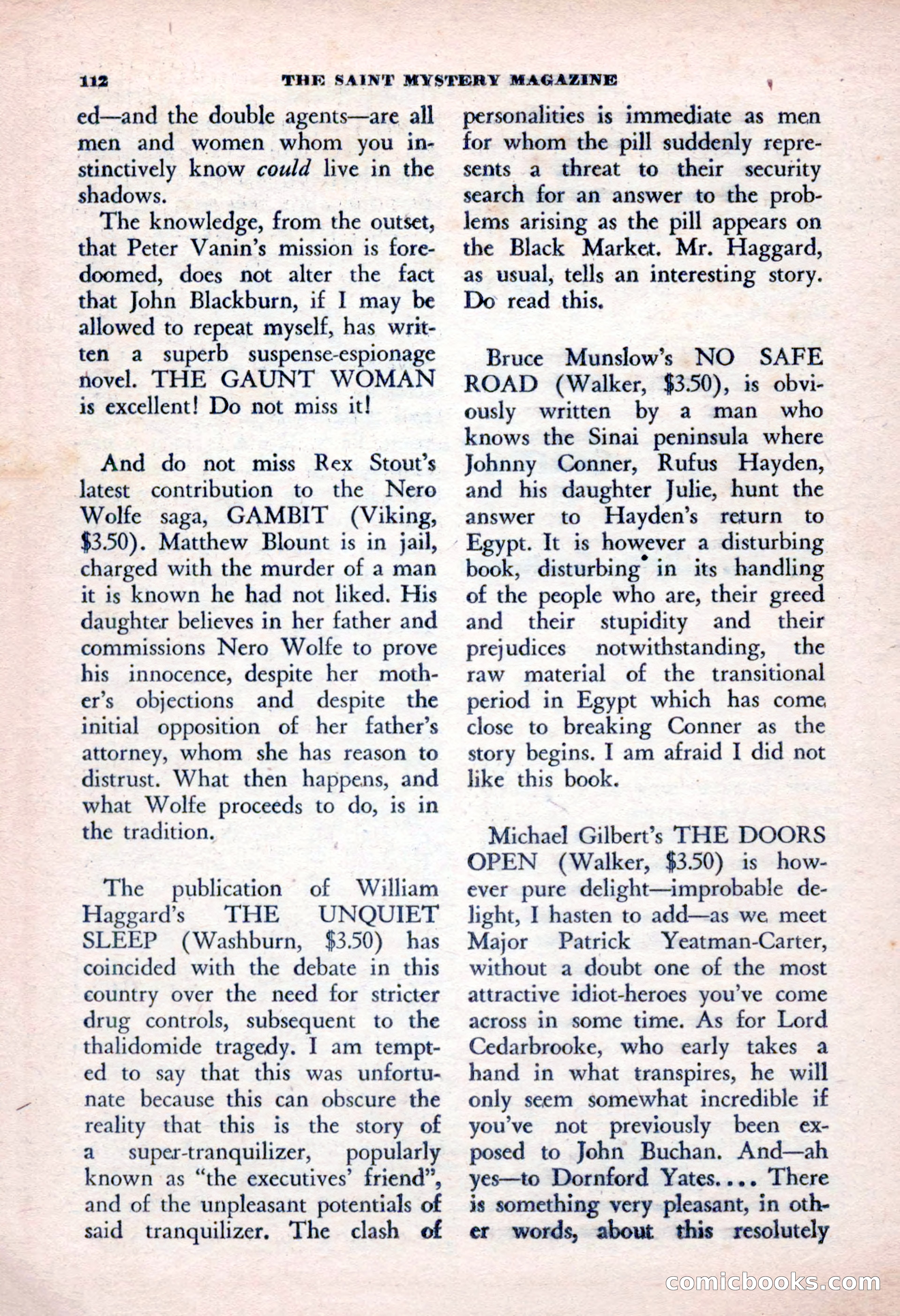 The Saint Mystery Magazine, January 1963 — page 114 of 132