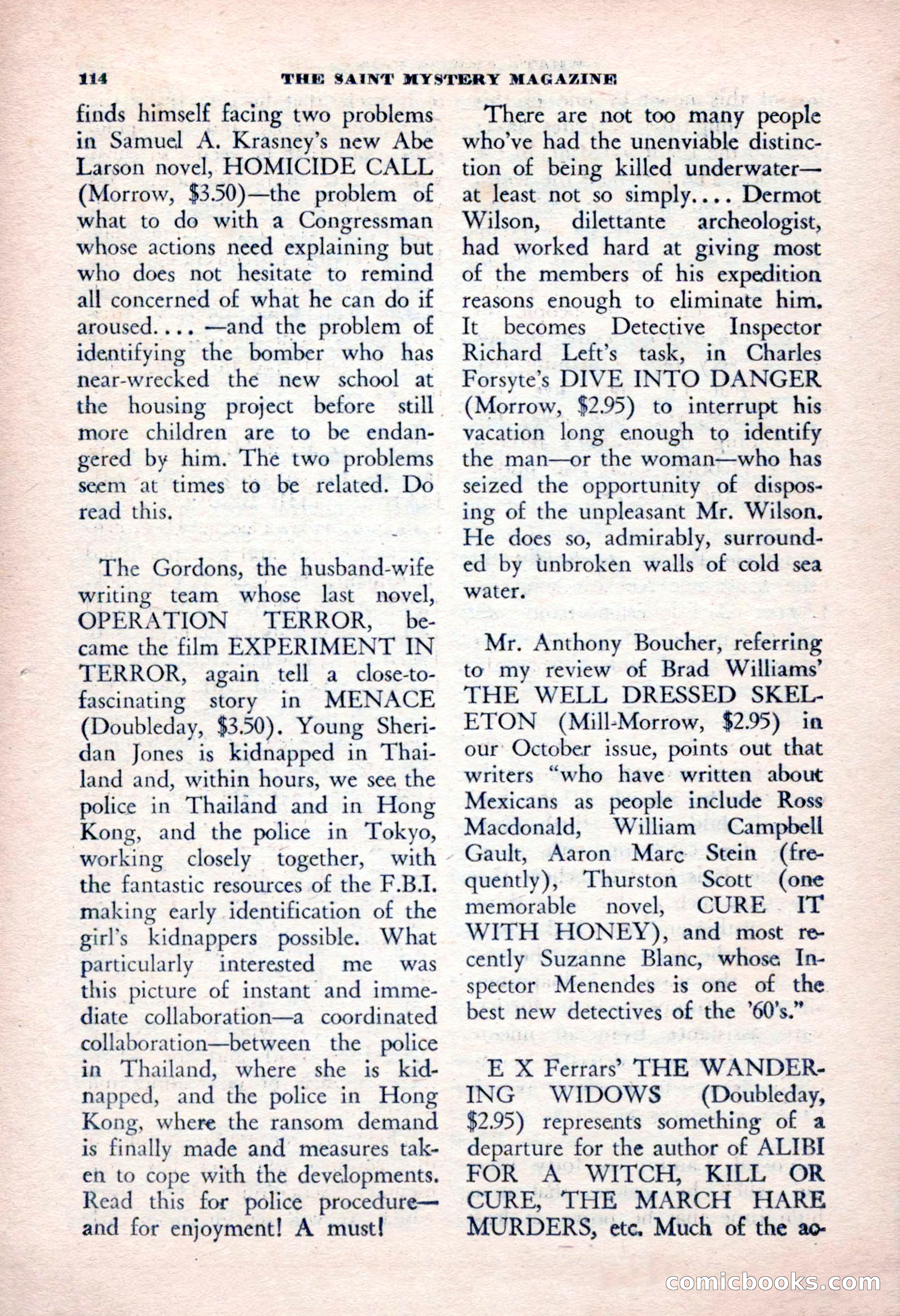 The Saint Mystery Magazine, January 1963 — page 116 of 132