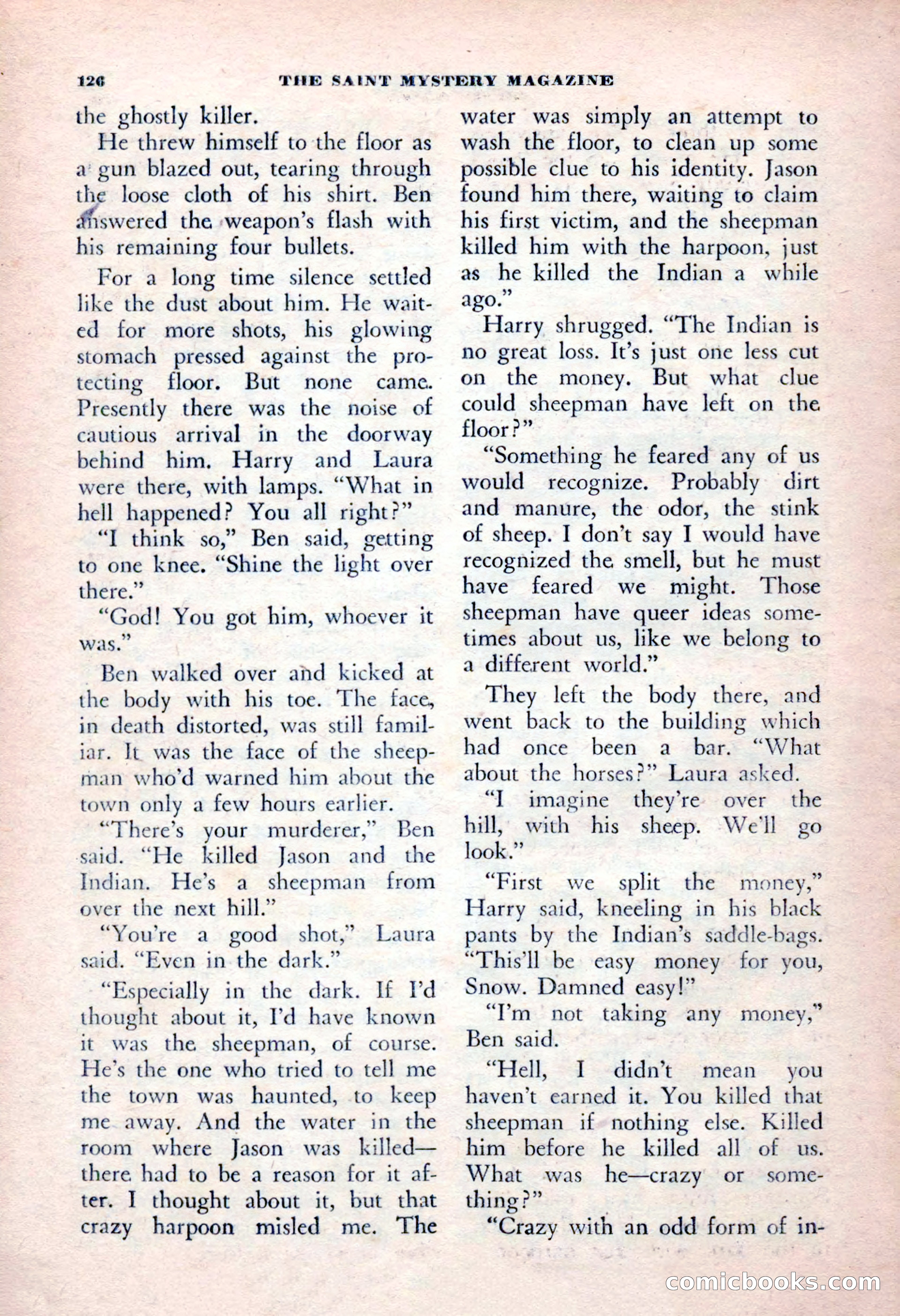 The Saint Mystery Magazine, January 1963 — page 128 of 132