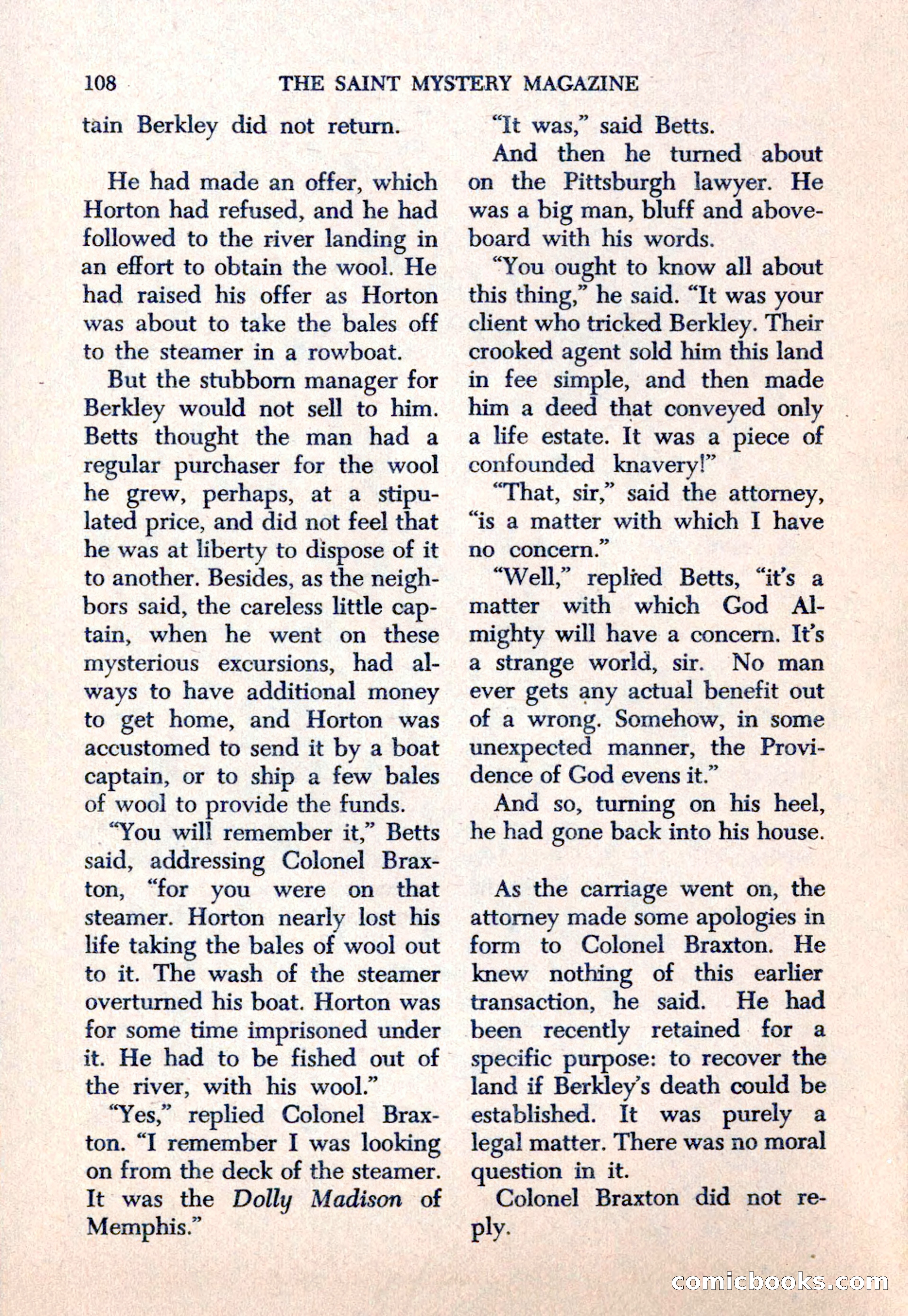 The Saint Mystery Magazine — page 110 of 132