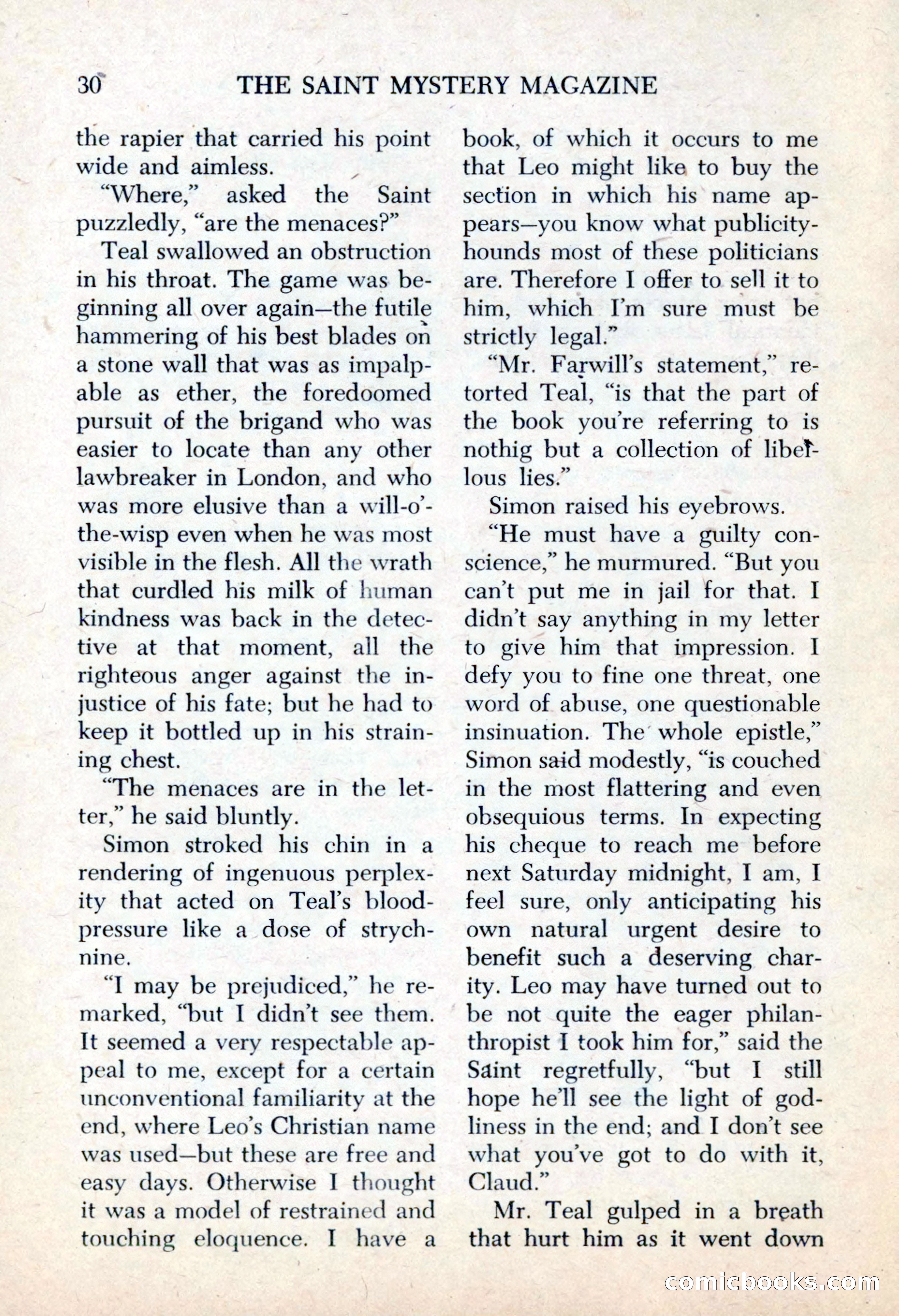 The Saint Mystery Magazine, May 1963 — page 32 of 132