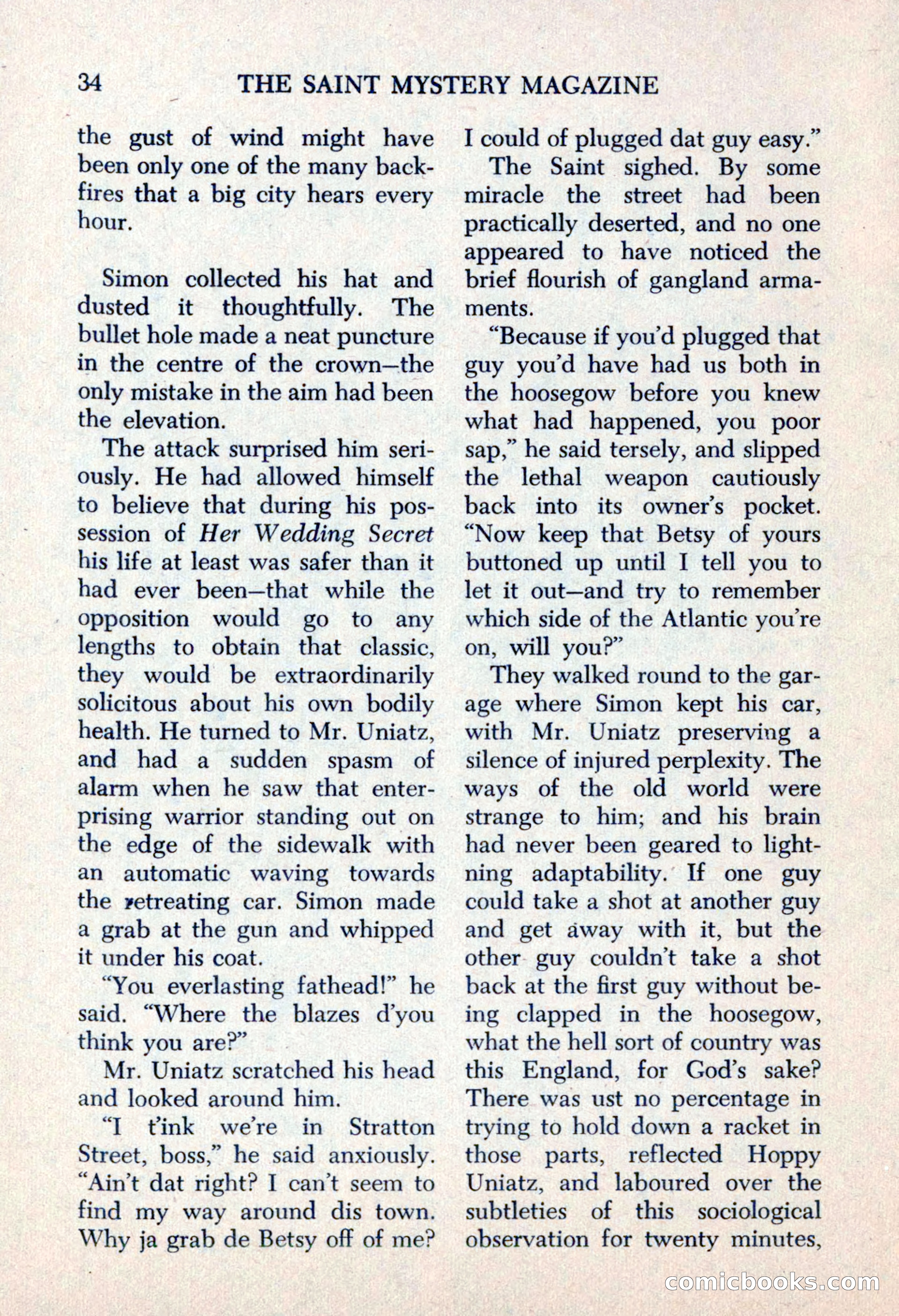The Saint Mystery Magazine, May 1963 — page 36 of 132