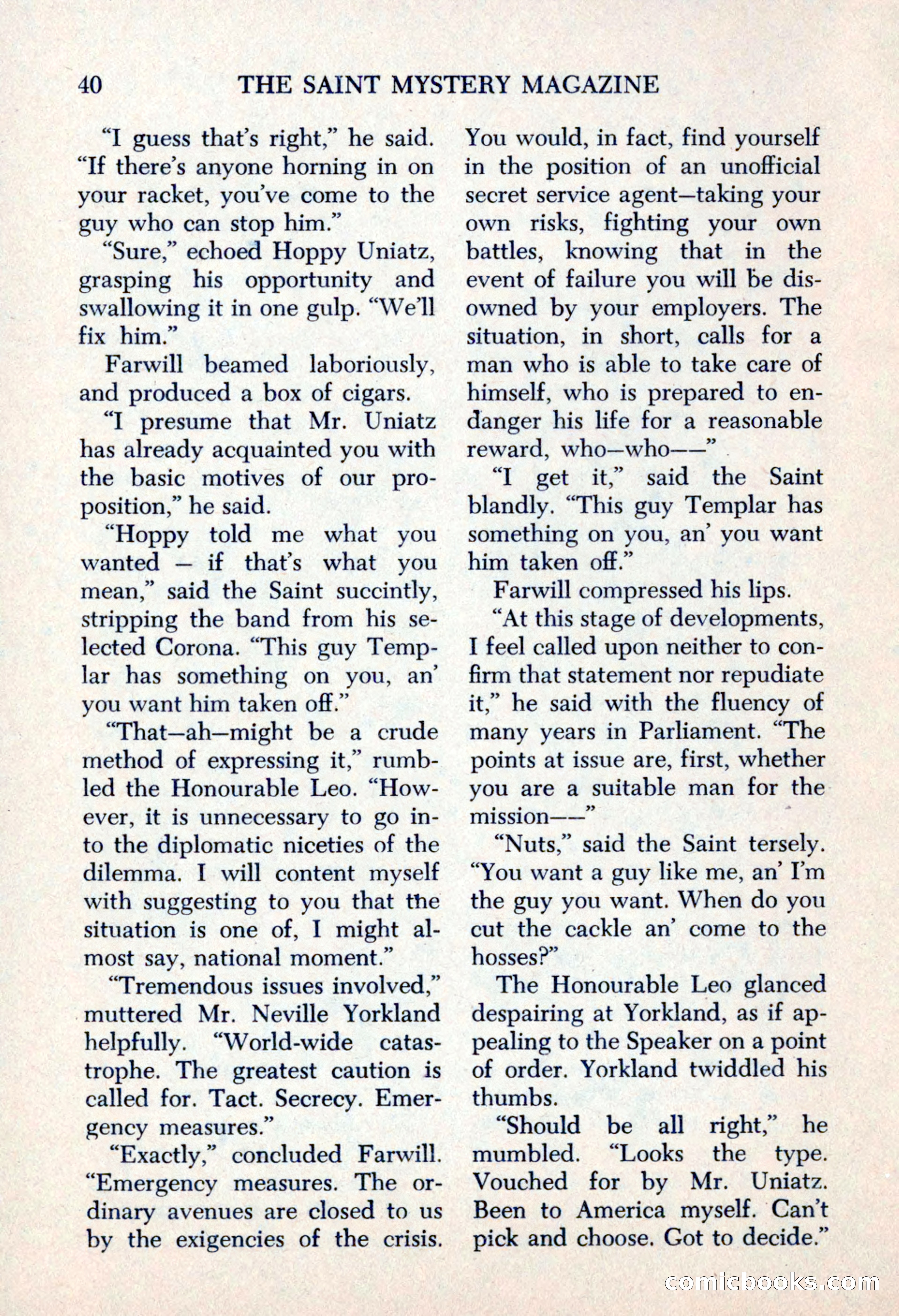 The Saint Mystery Magazine, May 1963 — page 42 of 132