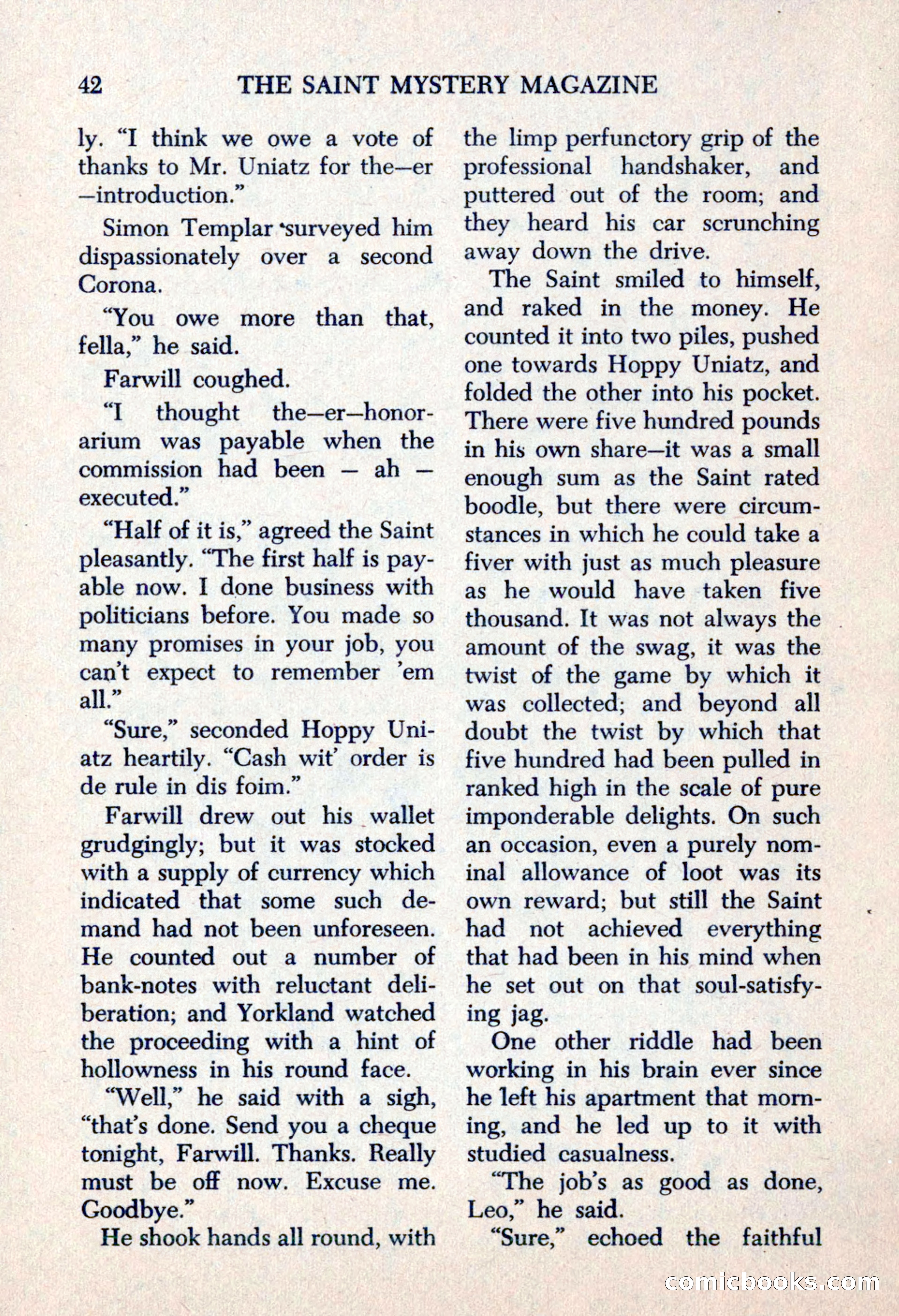 The Saint Mystery Magazine, May 1963 — page 44 of 132