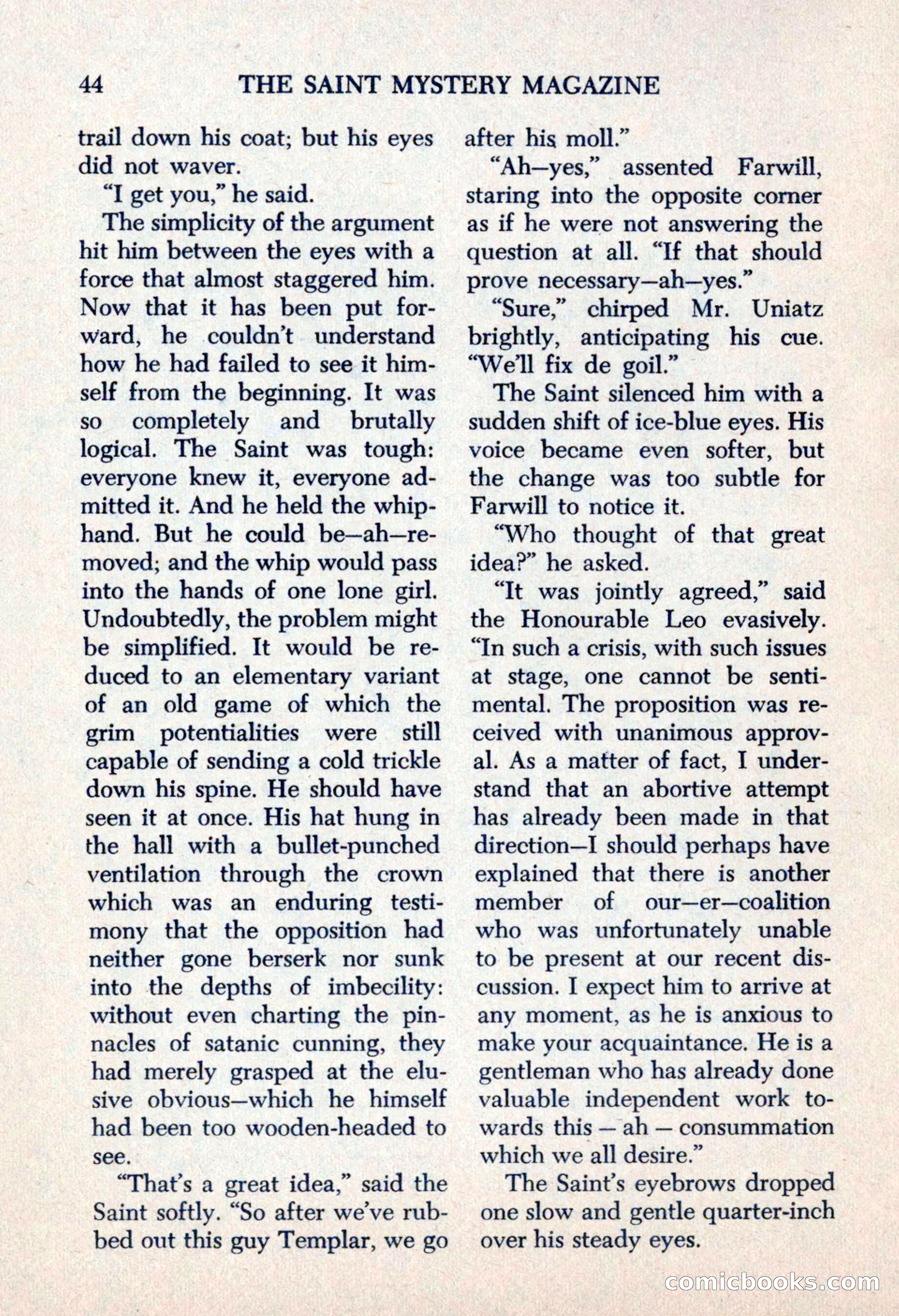 The Saint Mystery Magazine, May 1963 — page 46 of 132