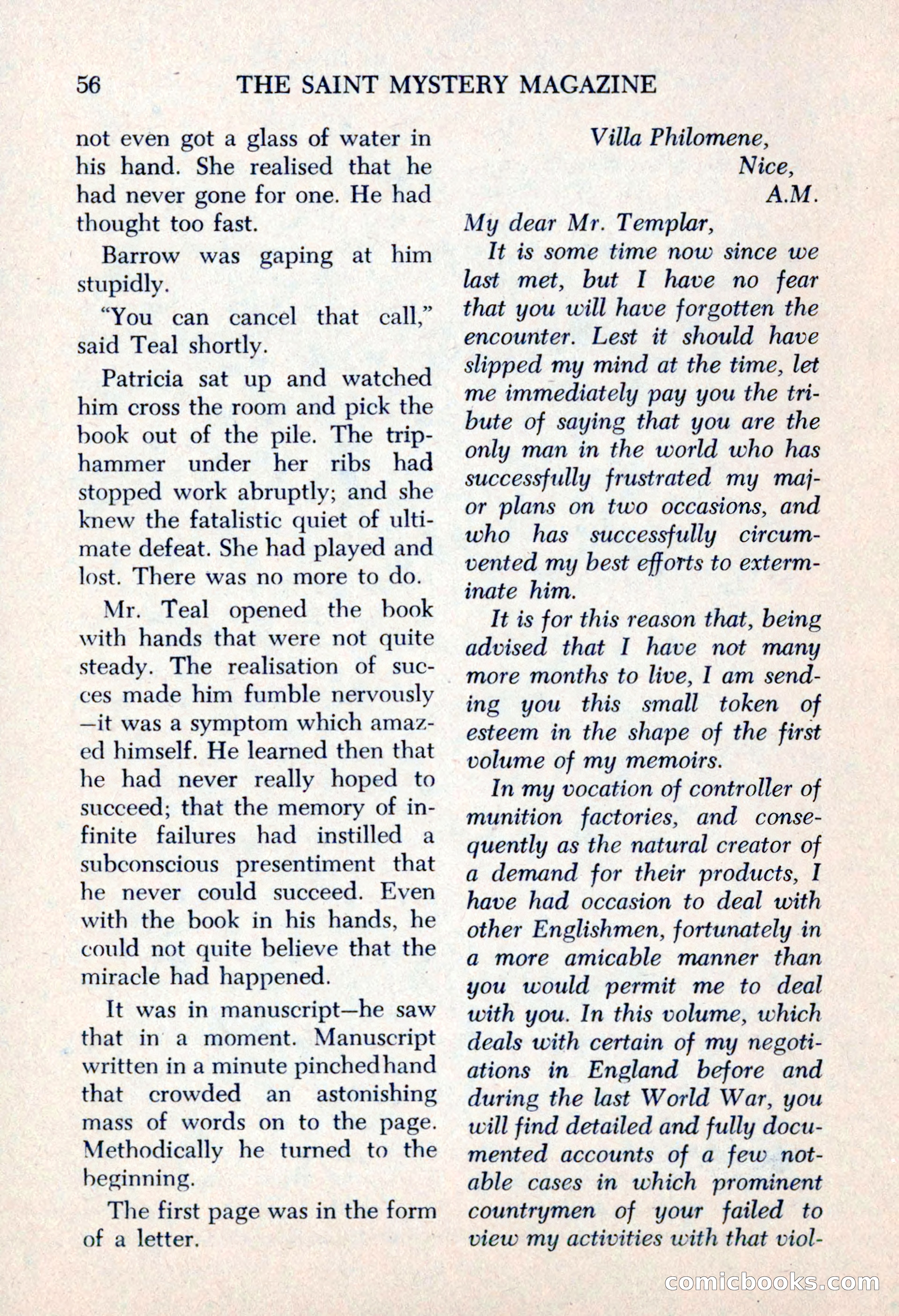 The Saint Mystery Magazine, May 1963 — page 58 of 132