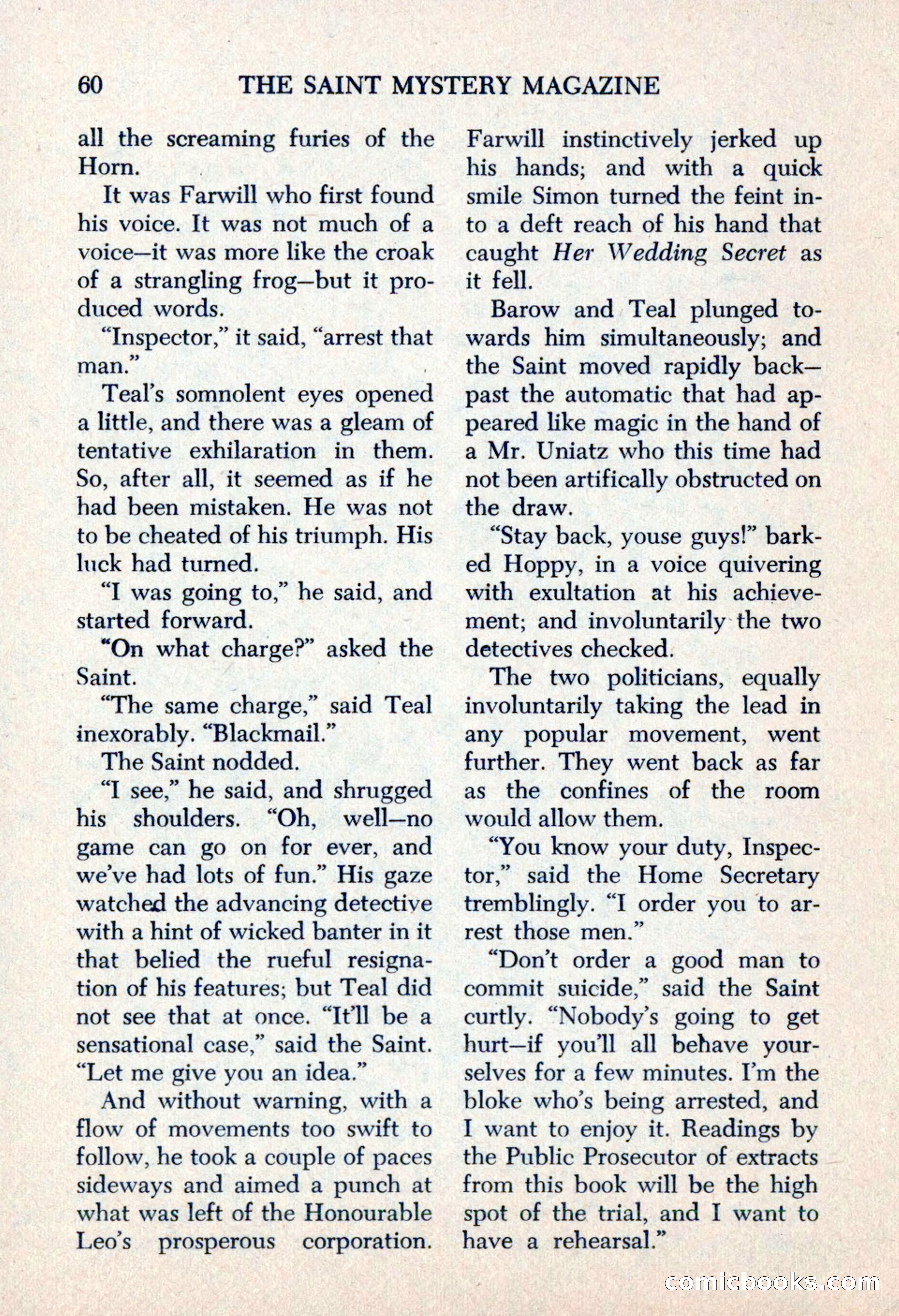 The Saint Mystery Magazine, May 1963 — page 62 of 132