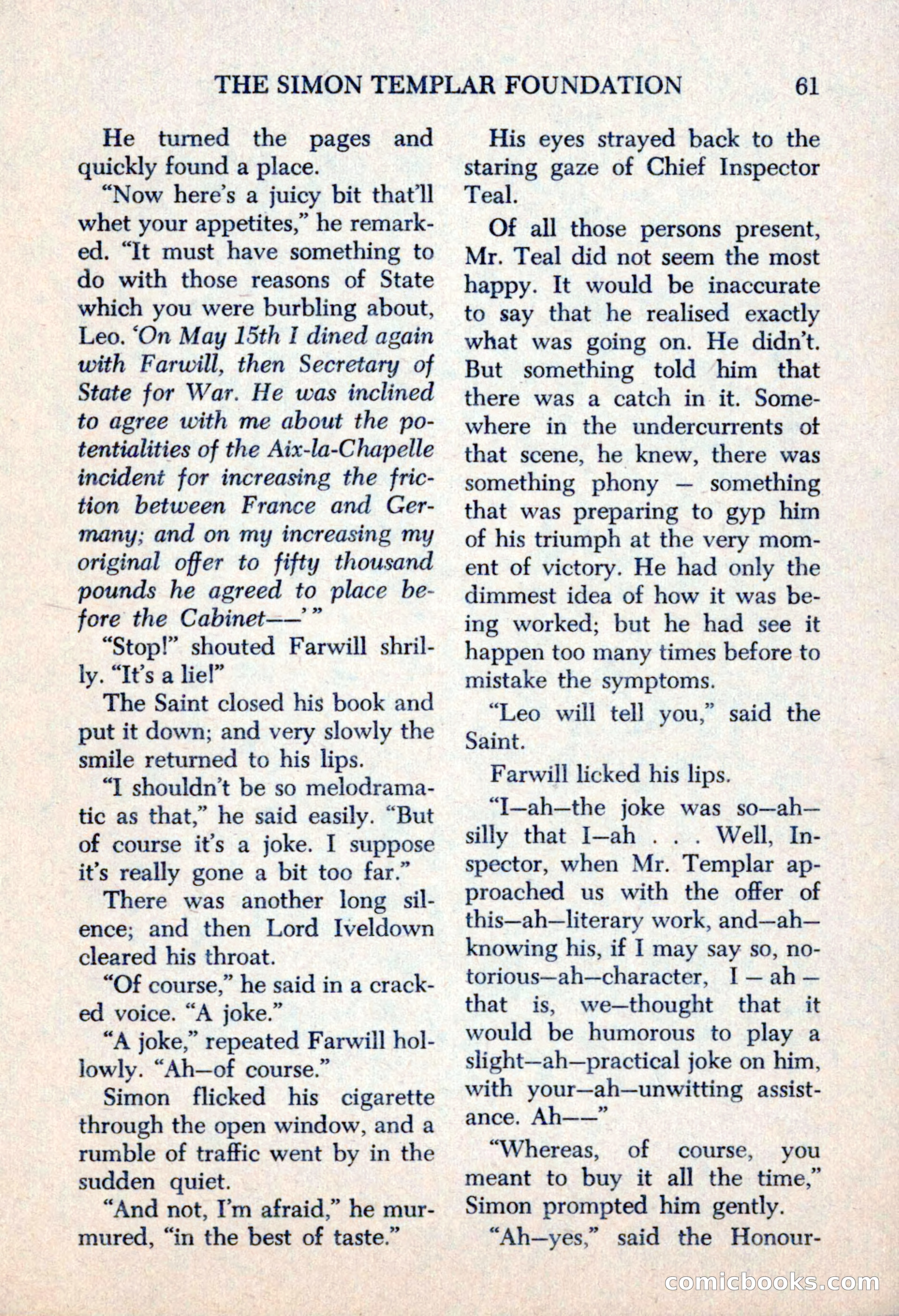The Saint Mystery Magazine, May 1963 — page 63 of 132