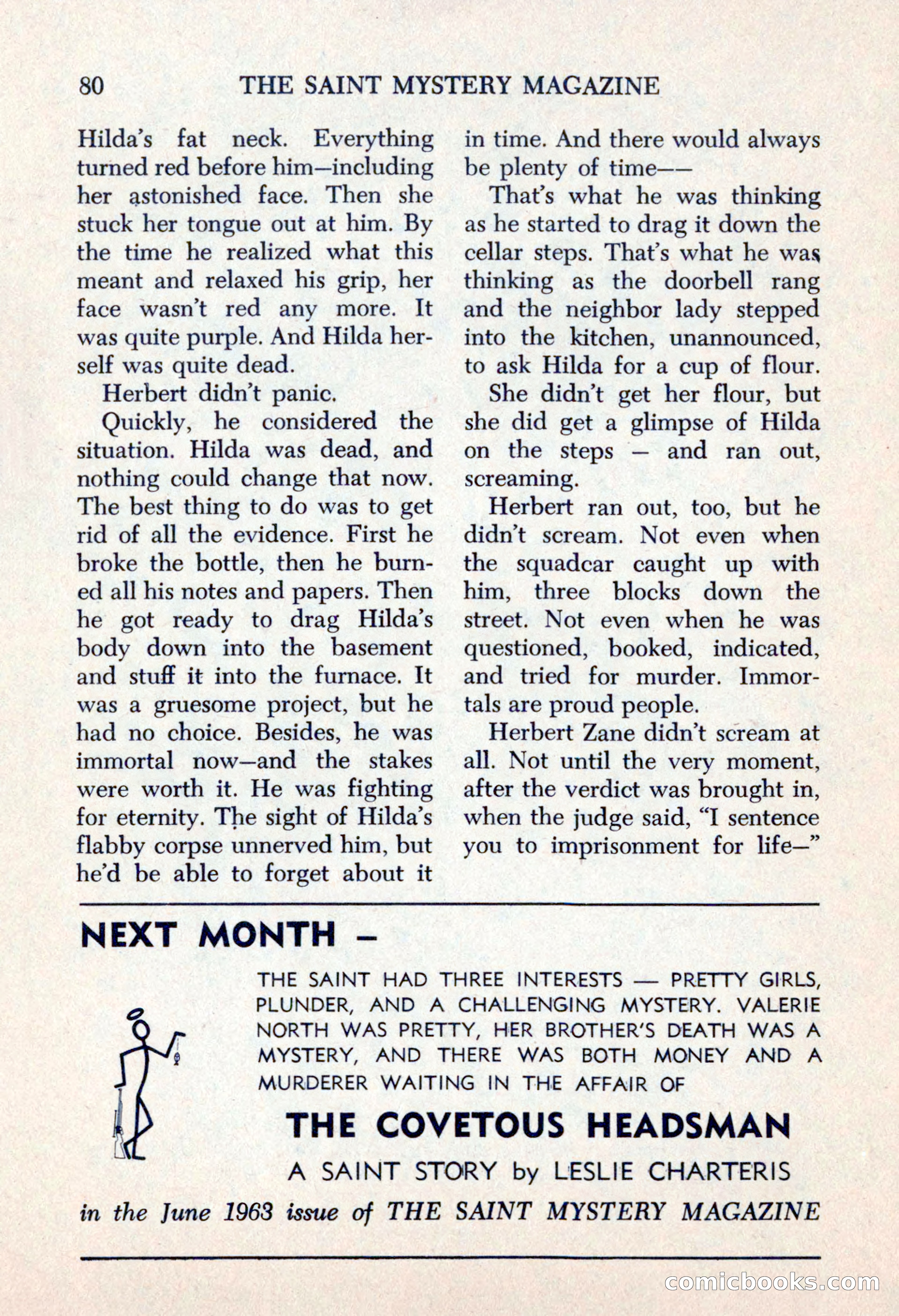 The Saint Mystery Magazine, May 1963 — page 82 of 132