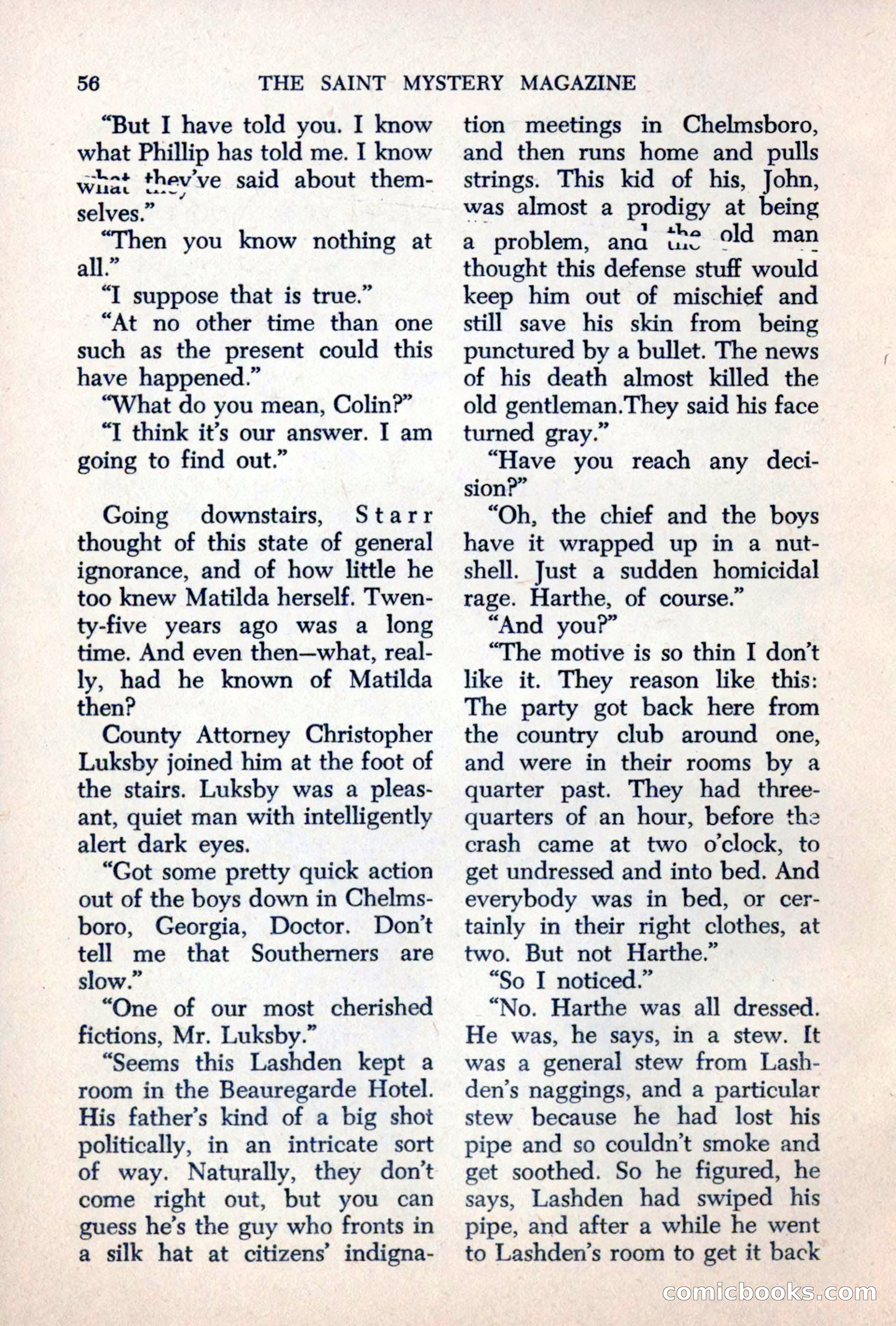 The Saint Mystery Magazine, June 1963 — page 58 of 132