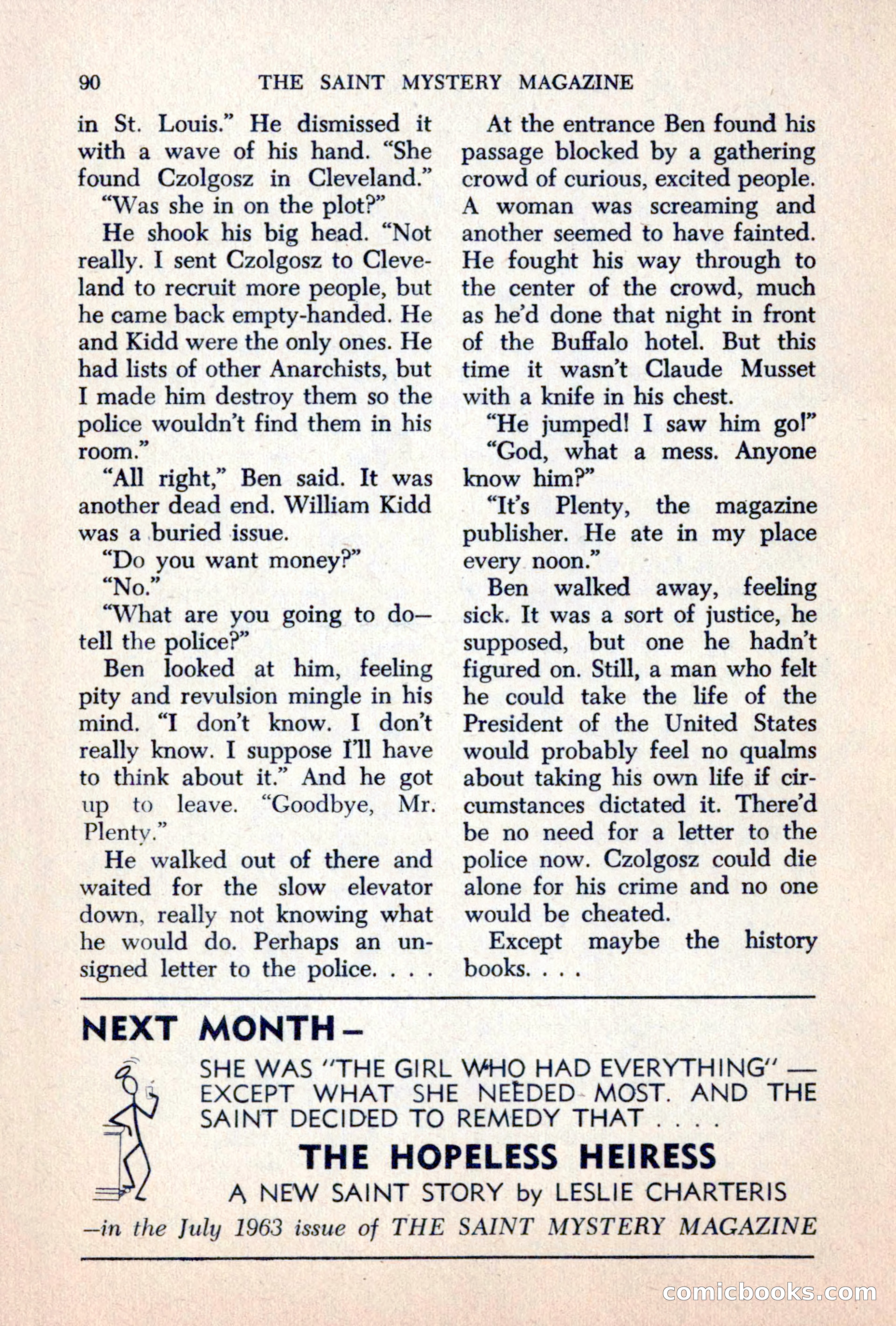 The Saint Mystery Magazine, June 1963 — page 92 of 132