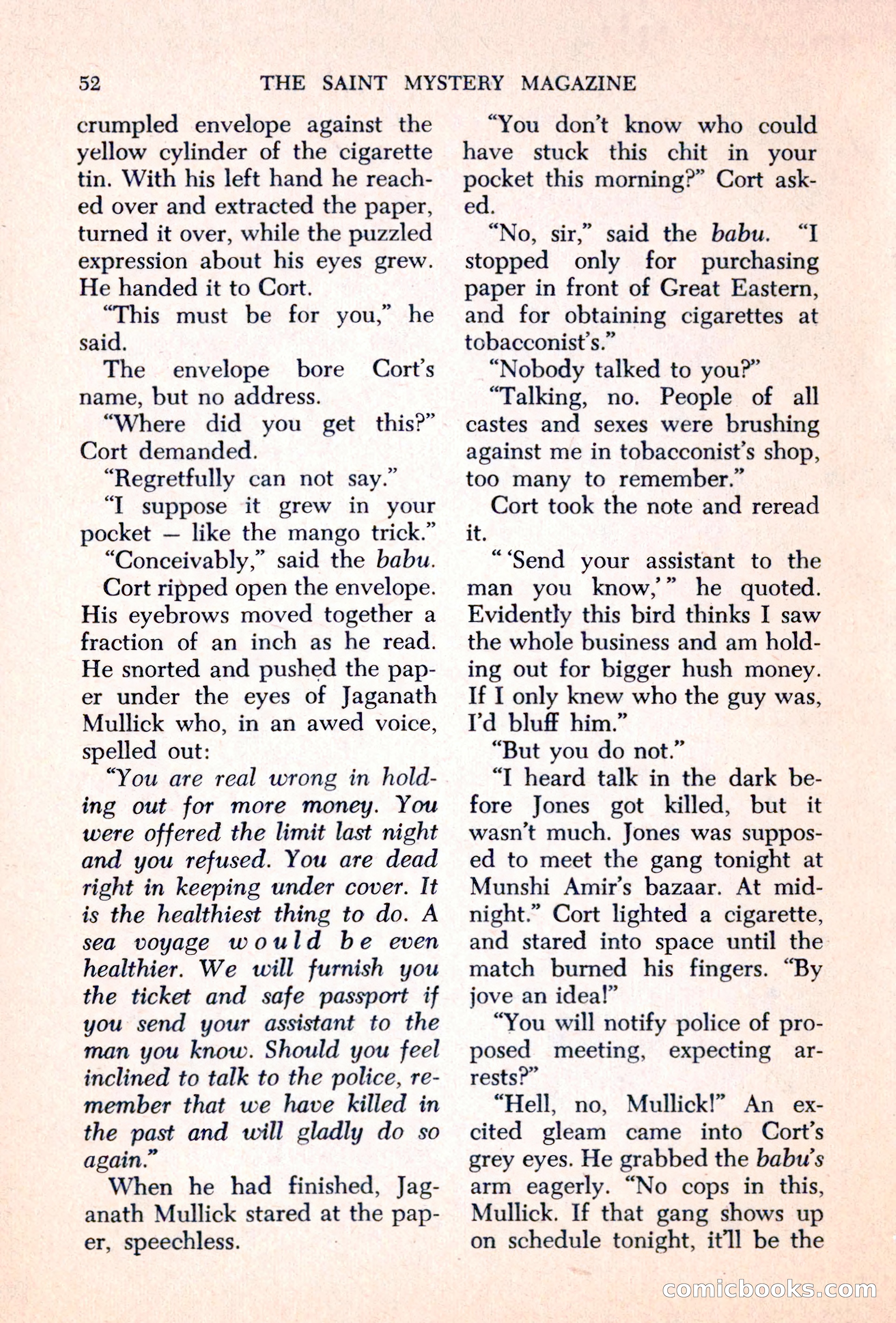 The Saint Mystery Magazine — page 54 of 132