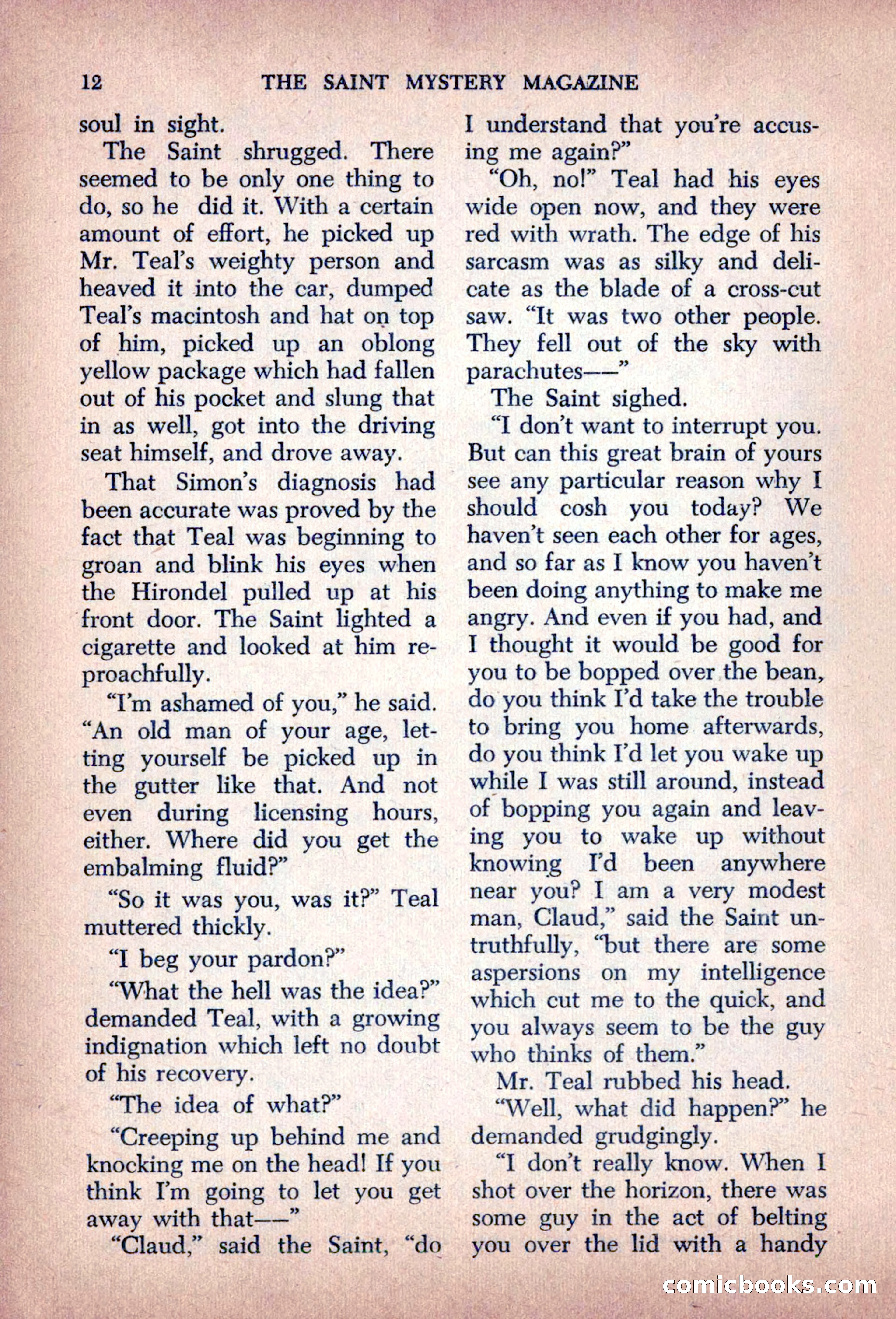 The Saint Mystery Magazine, August 1963 — page 14 of 132
