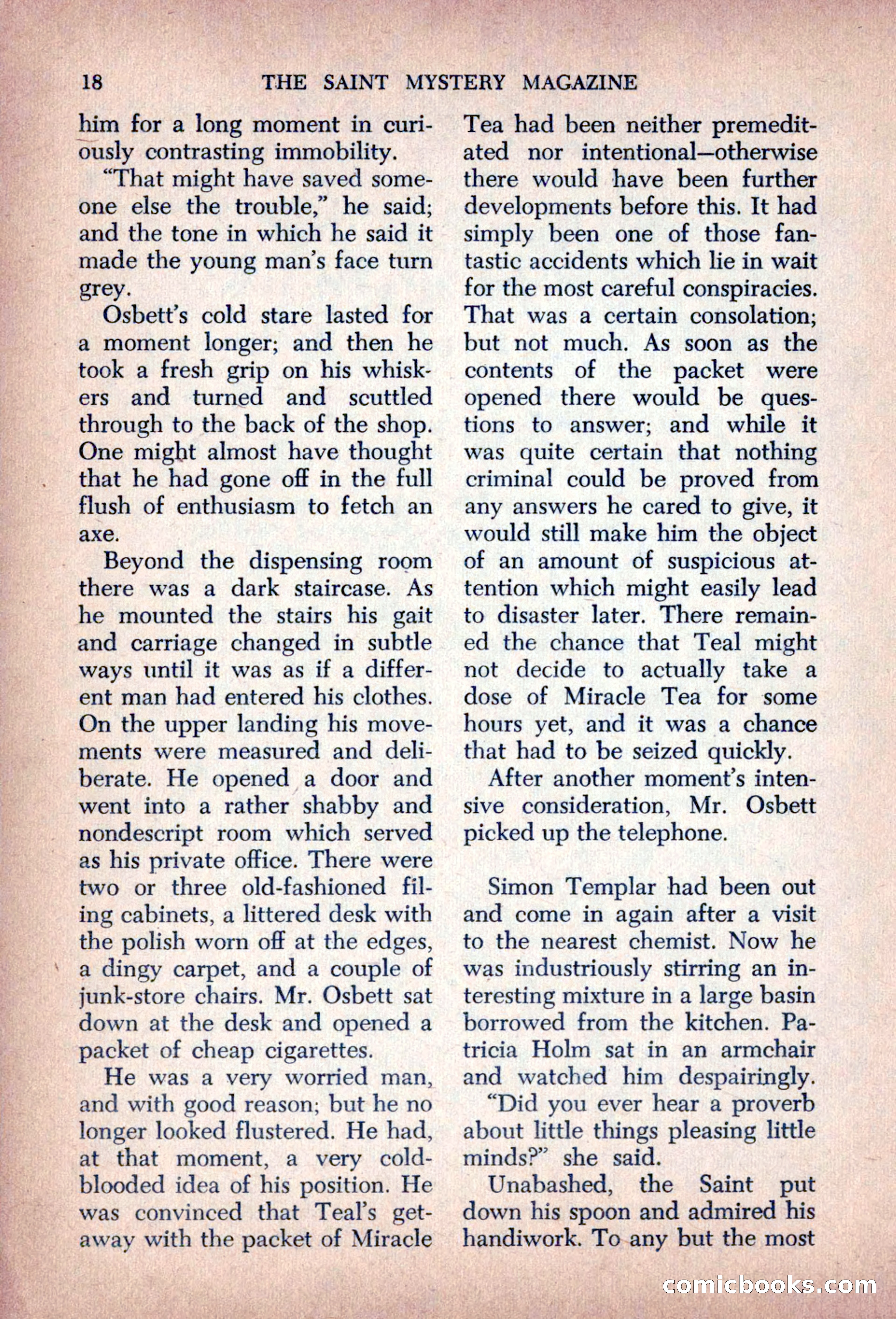 The Saint Mystery Magazine, August 1963 — page 20 of 132