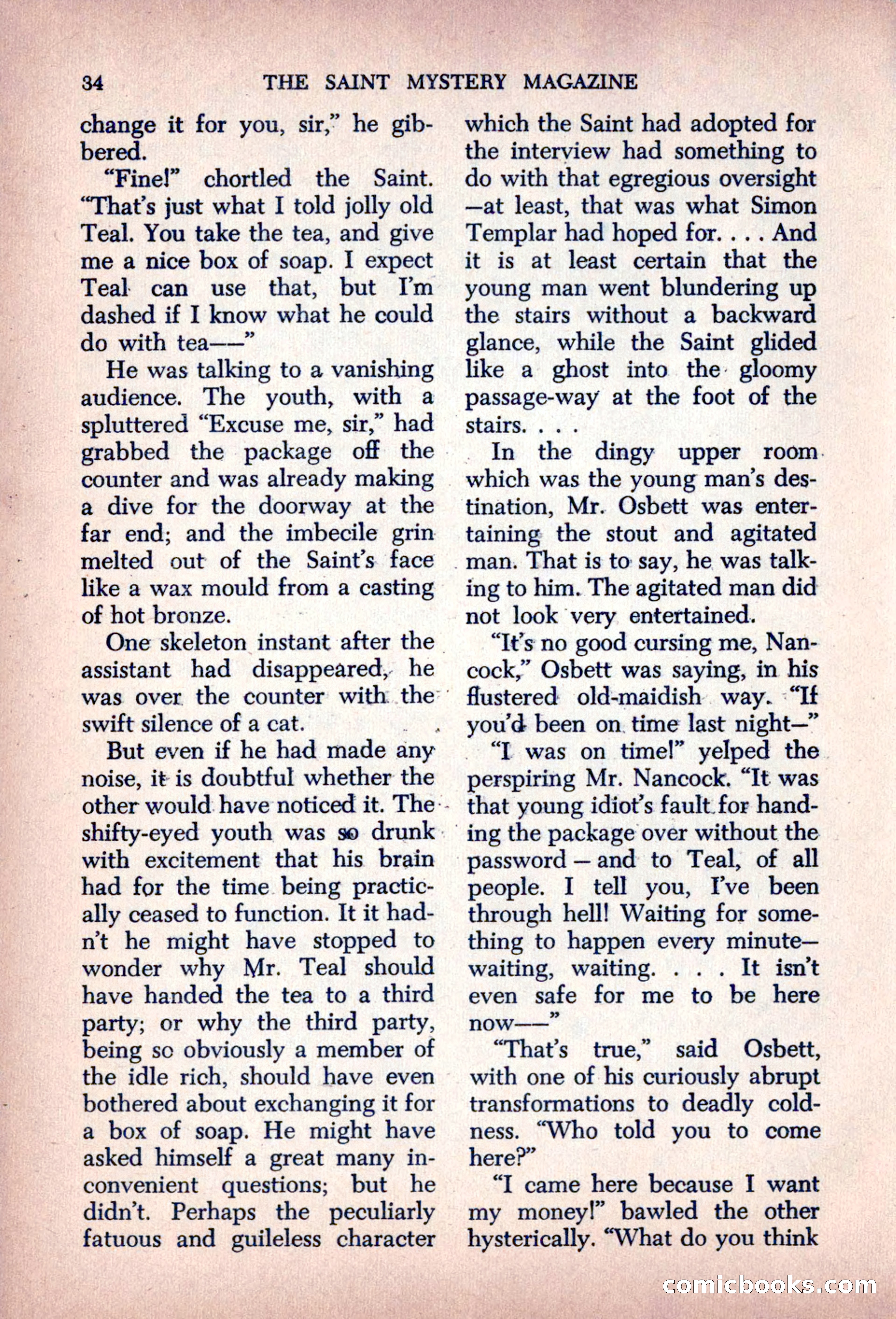 The Saint Mystery Magazine, August 1963 — page 36 of 132