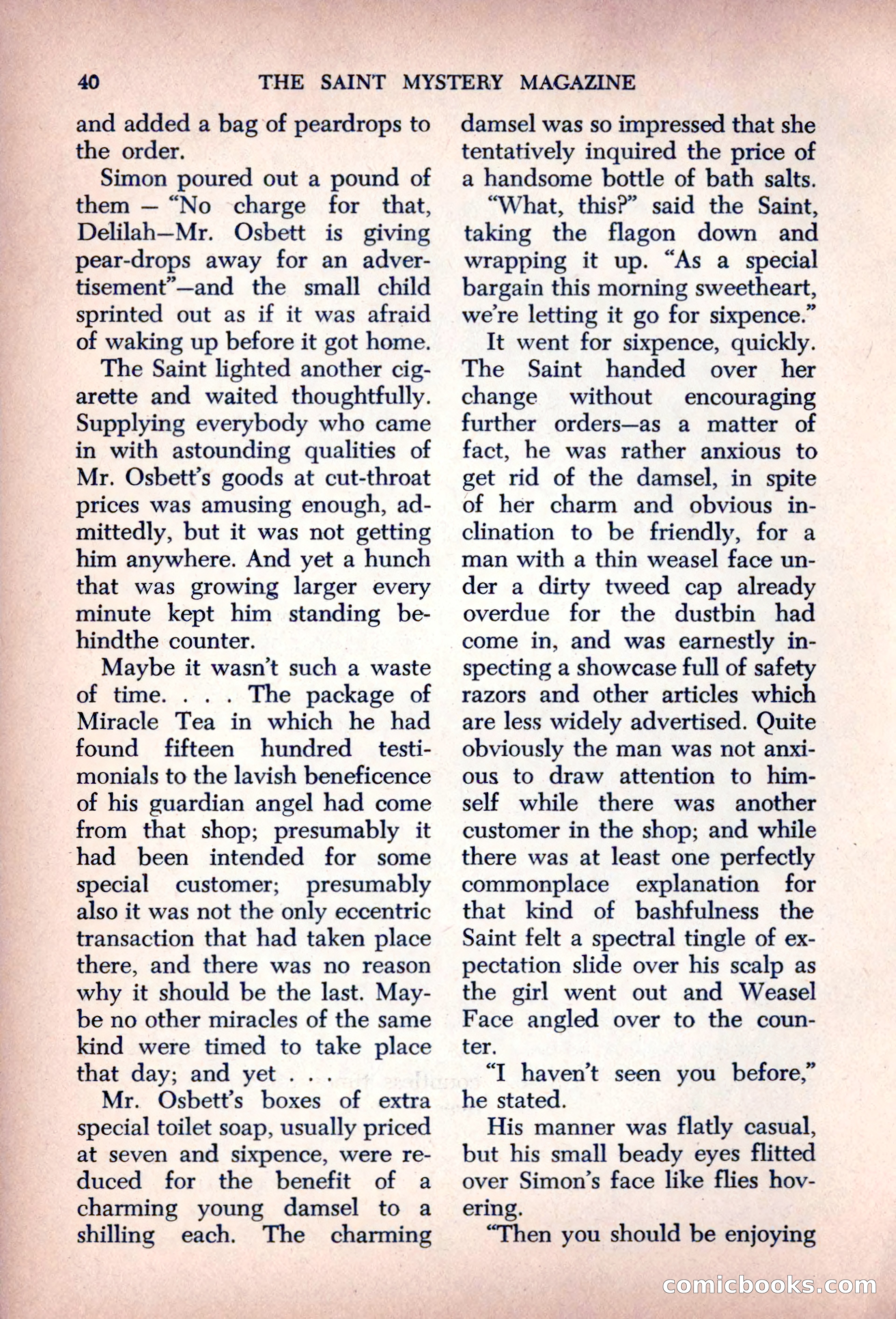 The Saint Mystery Magazine, August 1963 — page 42 of 132