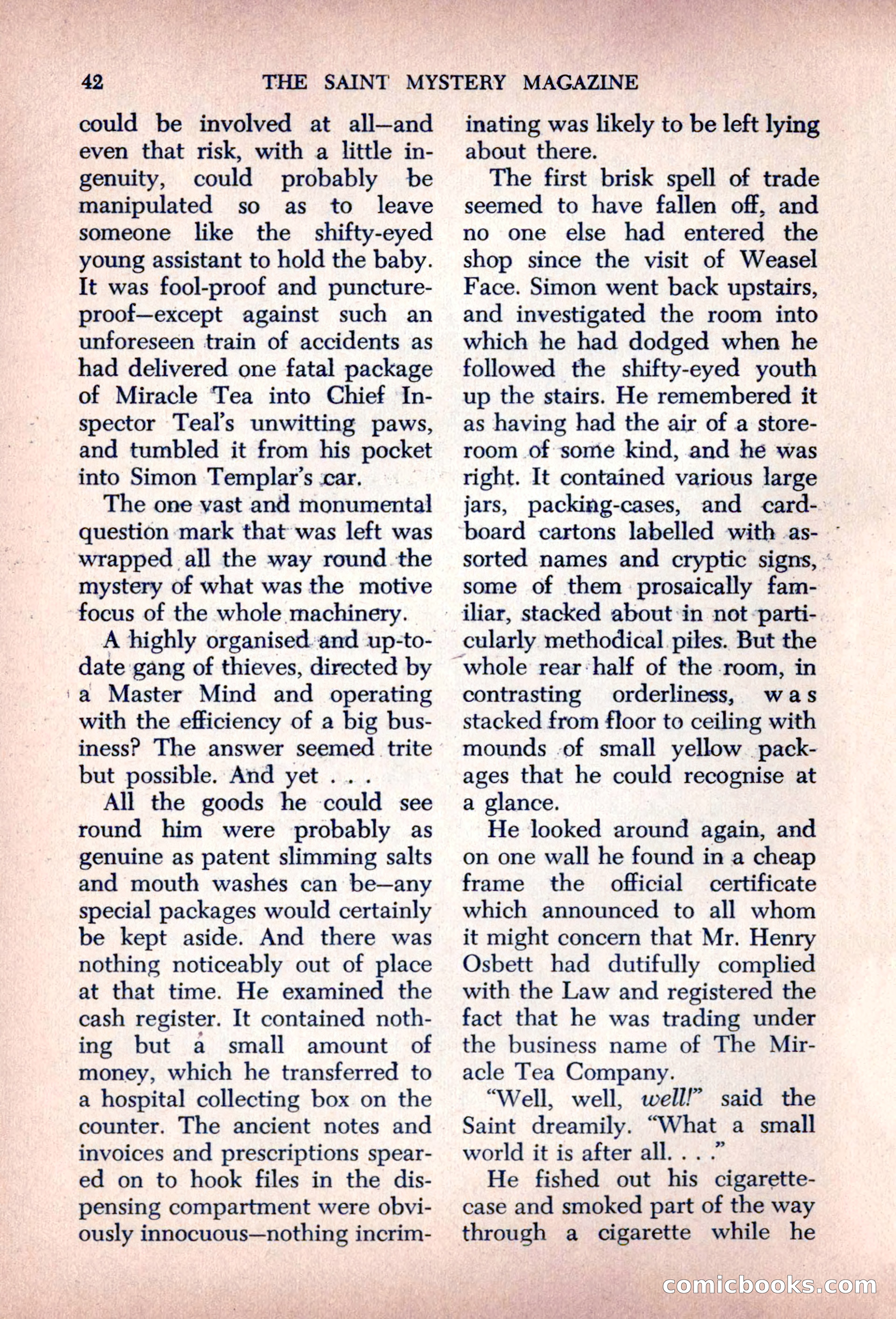The Saint Mystery Magazine, August 1963 — page 44 of 132