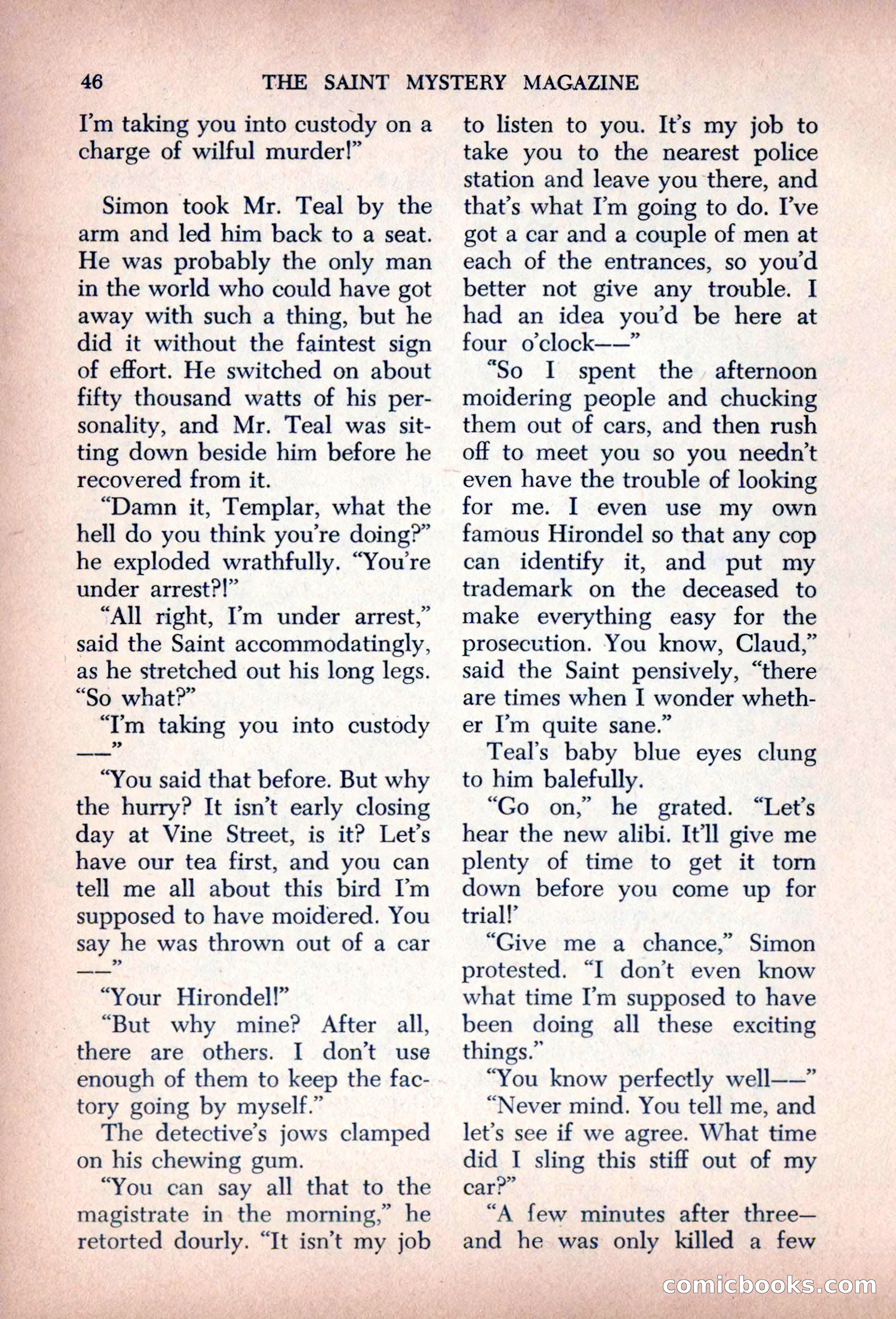 The Saint Mystery Magazine, August 1963 — page 48 of 132