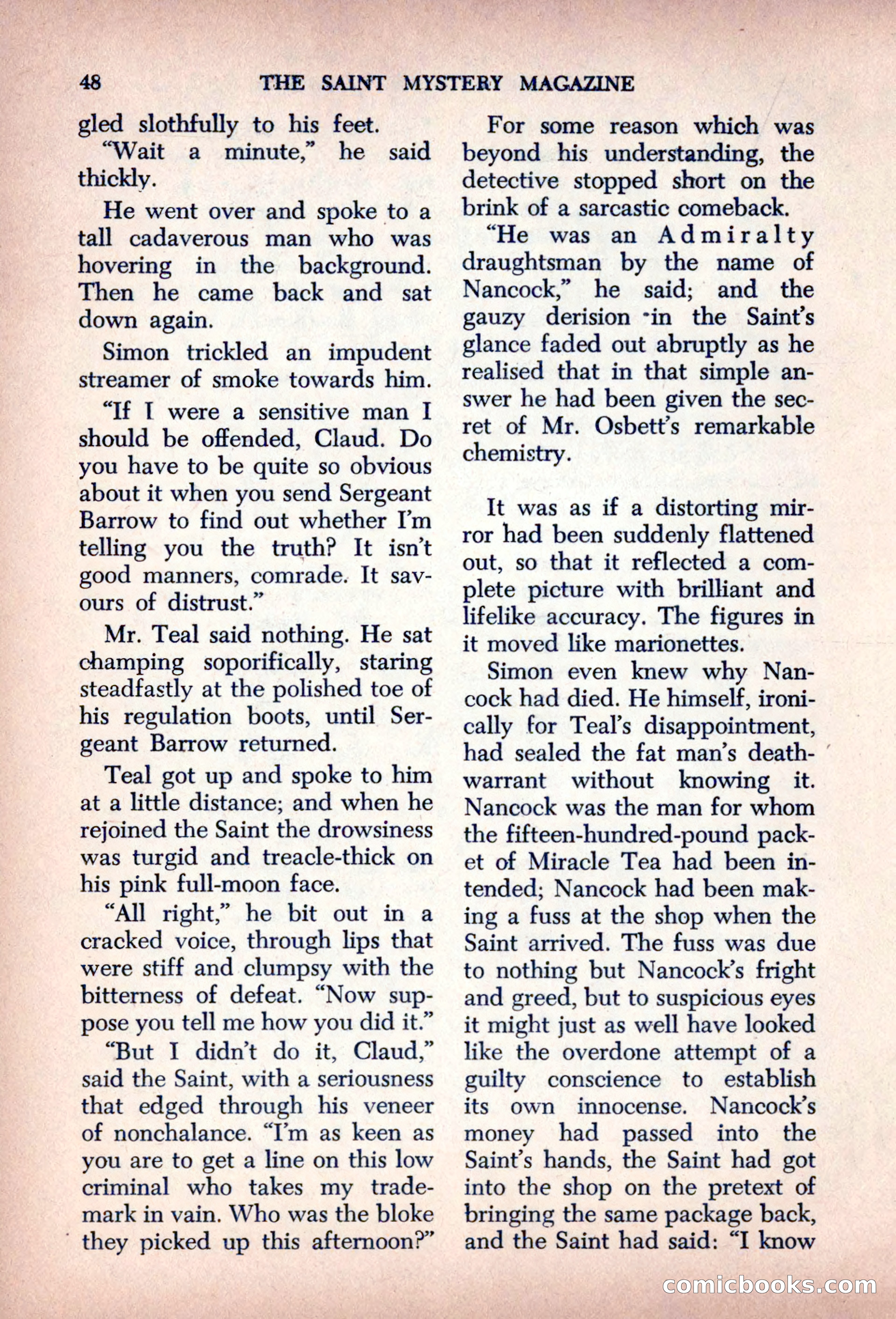 The Saint Mystery Magazine, August 1963 — page 50 of 132