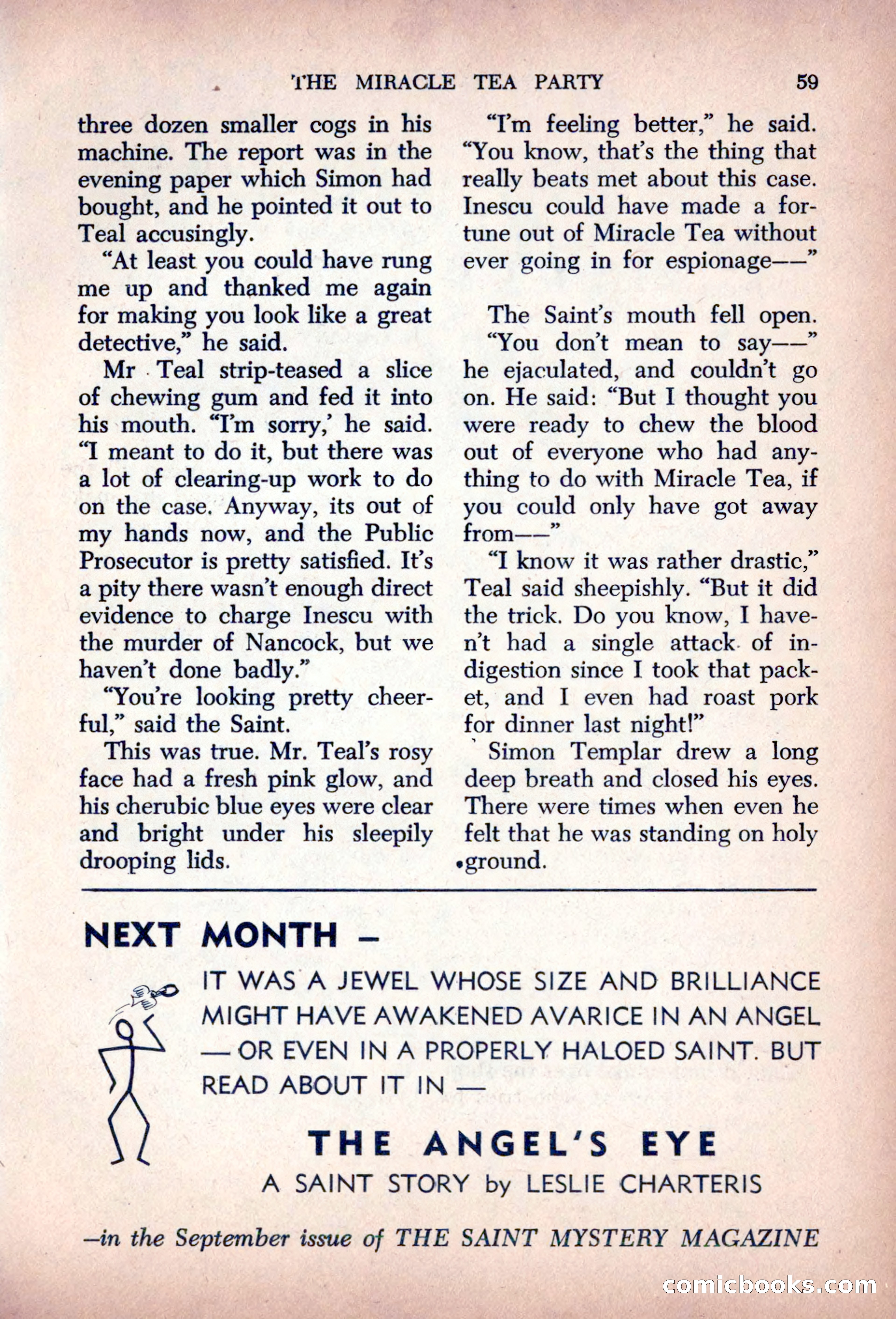 The Saint Mystery Magazine, August 1963 — page 61 of 132