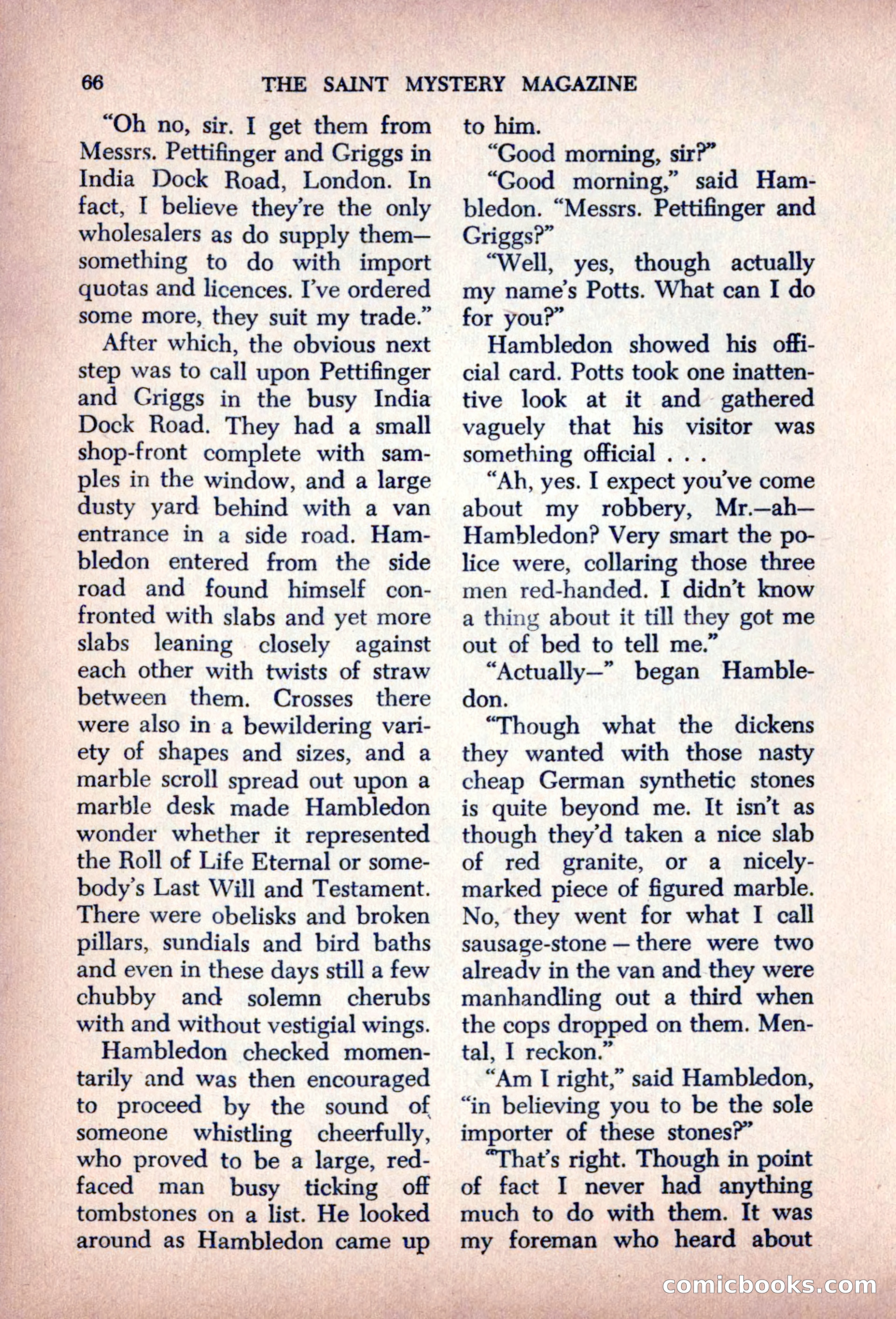The Saint Mystery Magazine, August 1963 — page 68 of 132