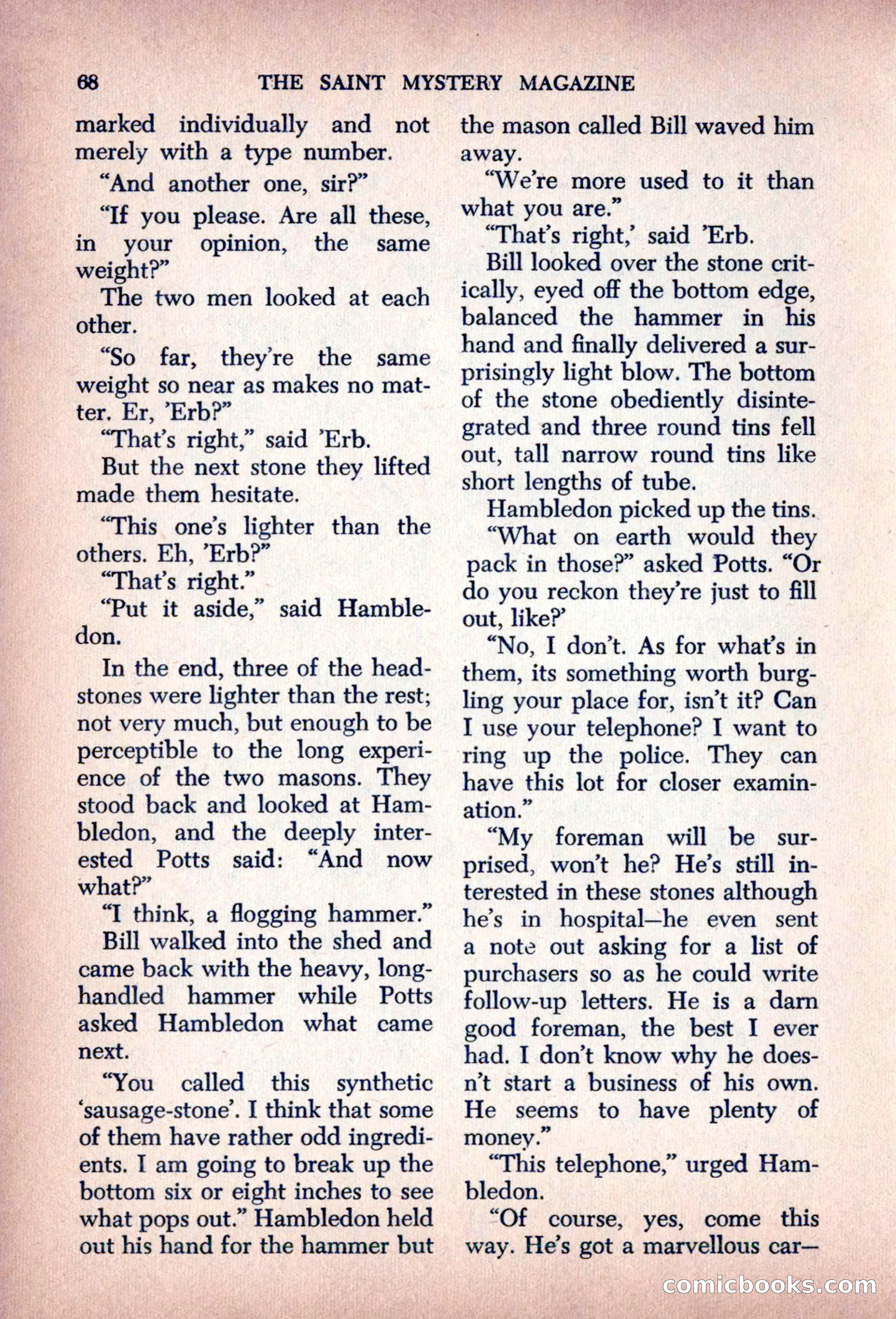 The Saint Mystery Magazine, August 1963 — page 70 of 132