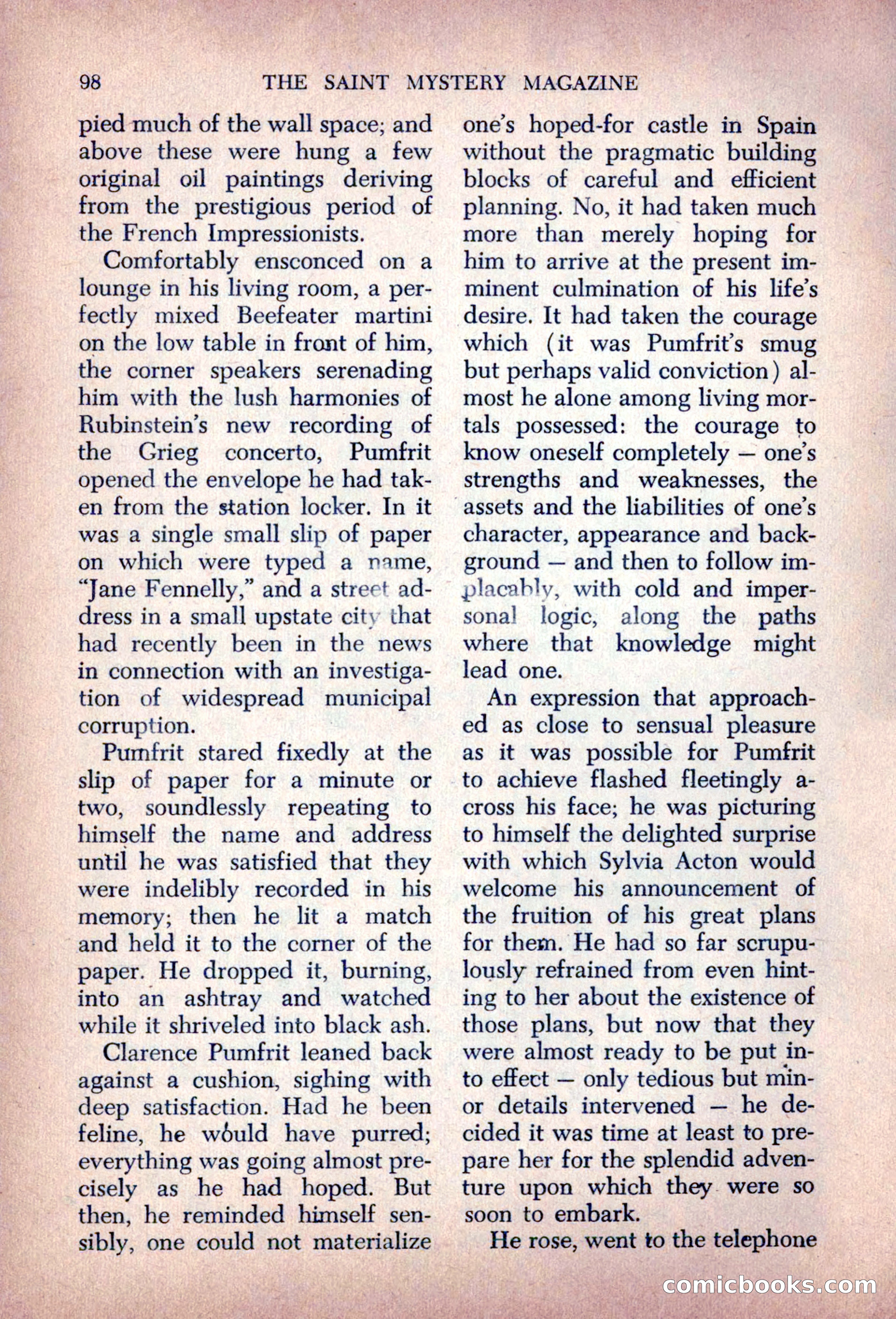 The Saint Mystery Magazine, August 1963 — page 100 of 132