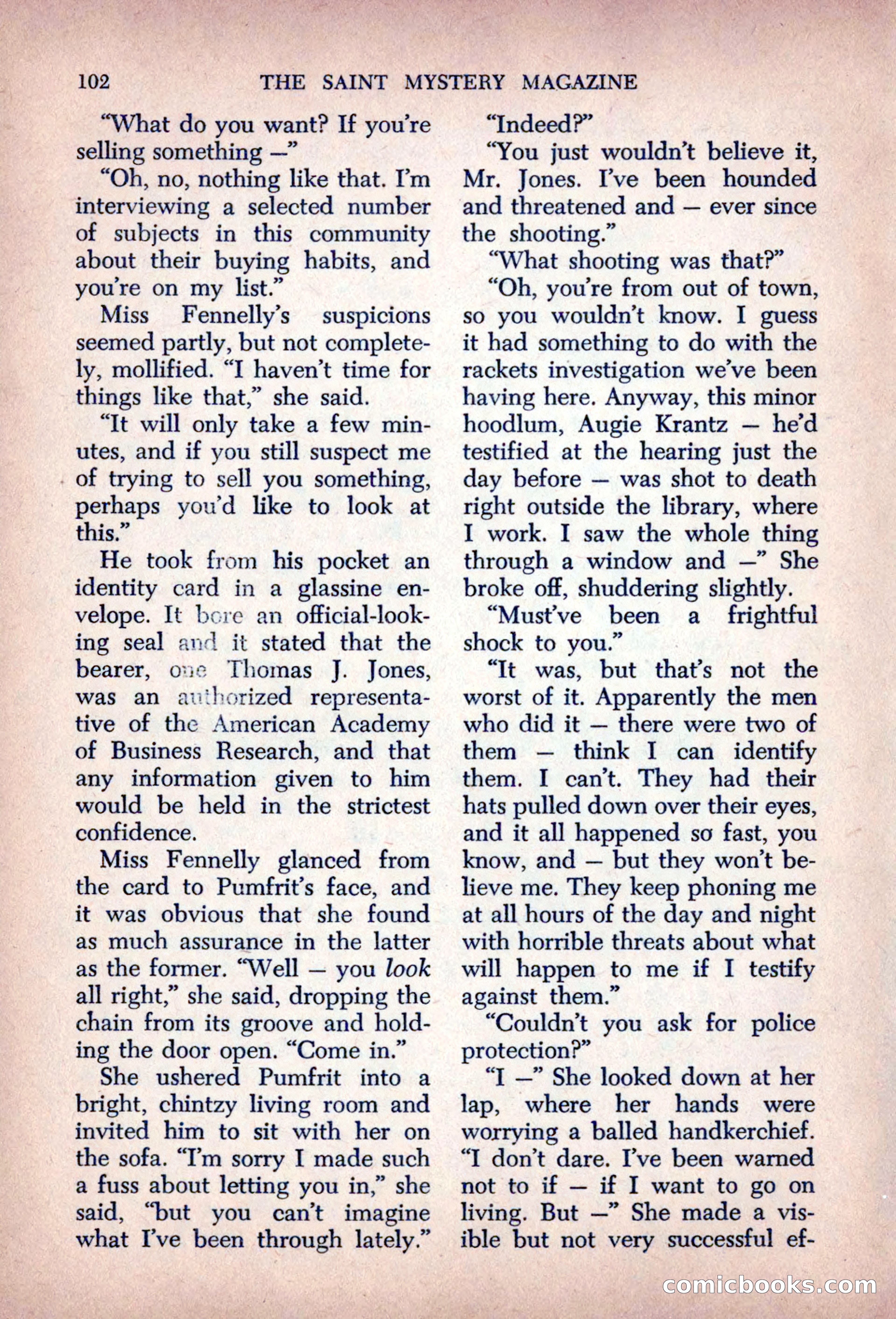 The Saint Mystery Magazine, August 1963 — page 104 of 132