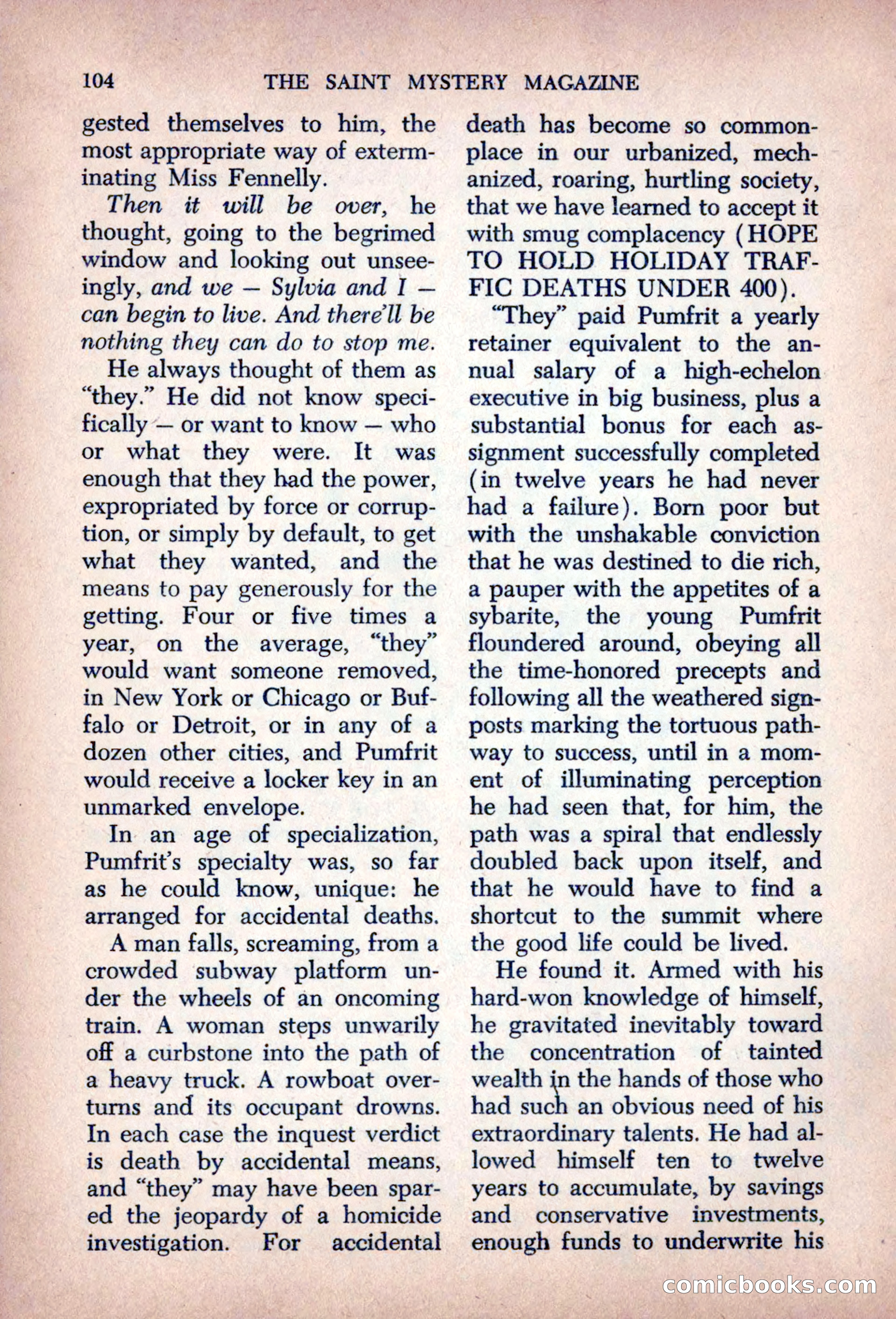 The Saint Mystery Magazine, August 1963 — page 106 of 132