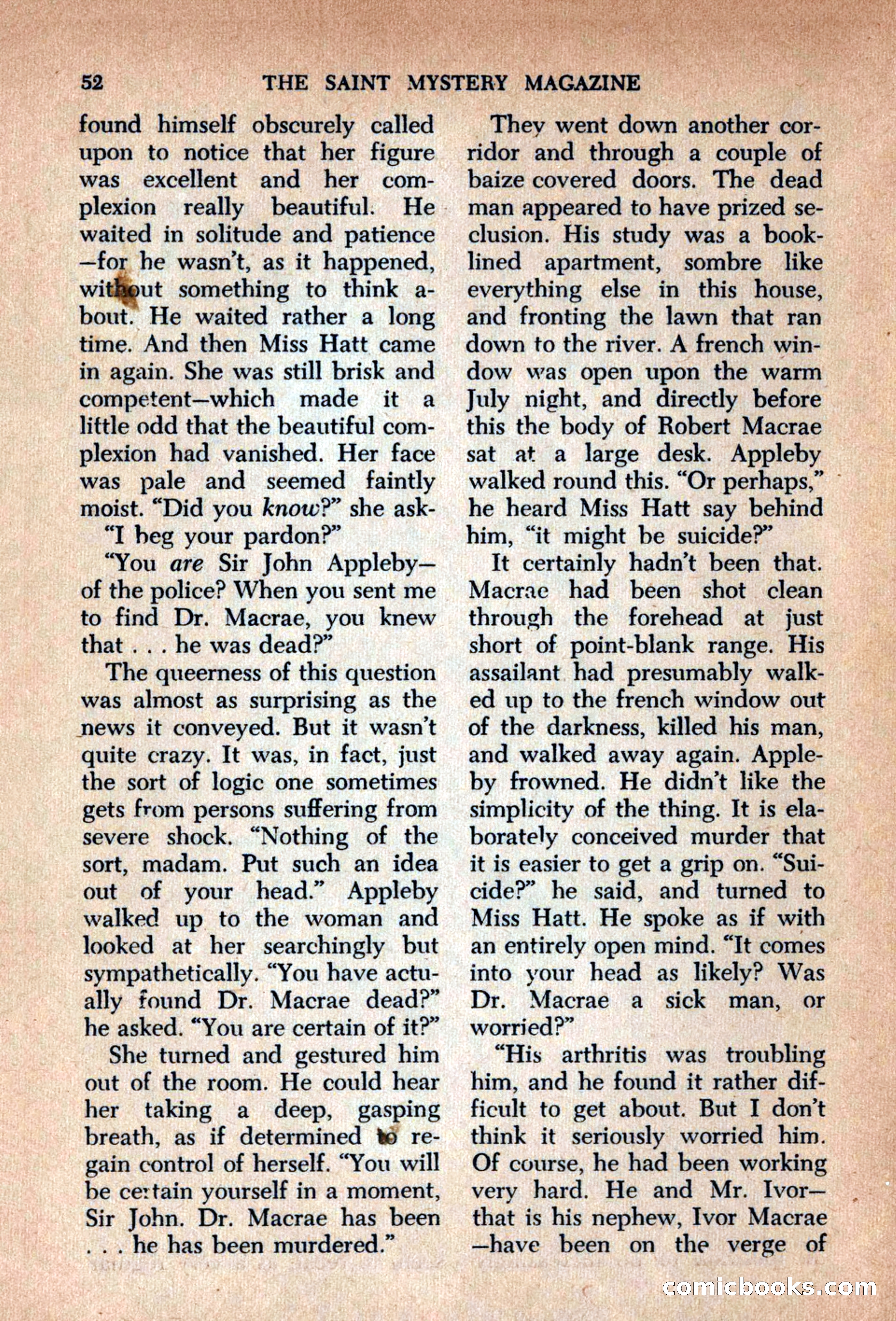 The Saint Mystery Magazine, September 1963 — page 54 of 132