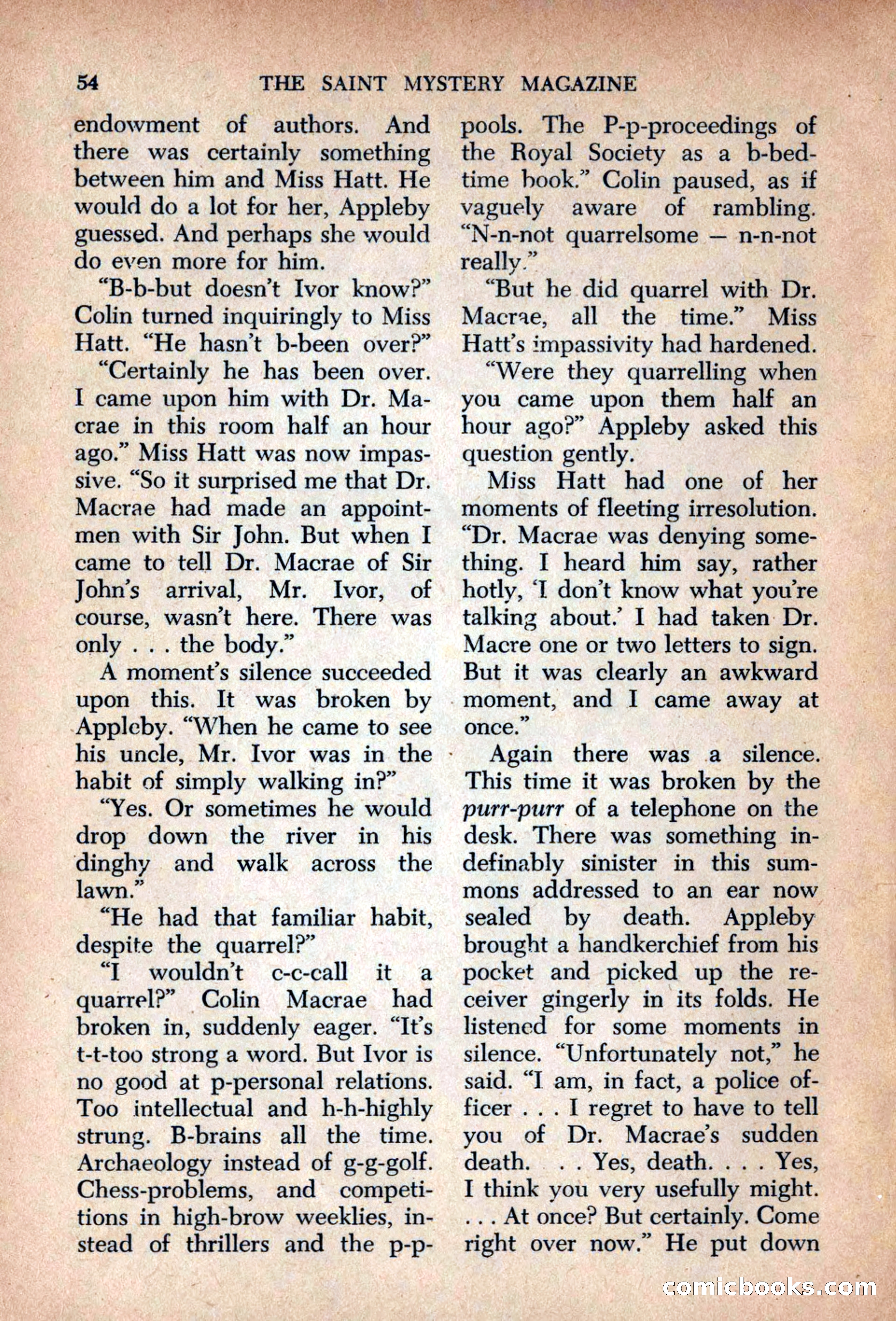 The Saint Mystery Magazine, September 1963 — page 56 of 132