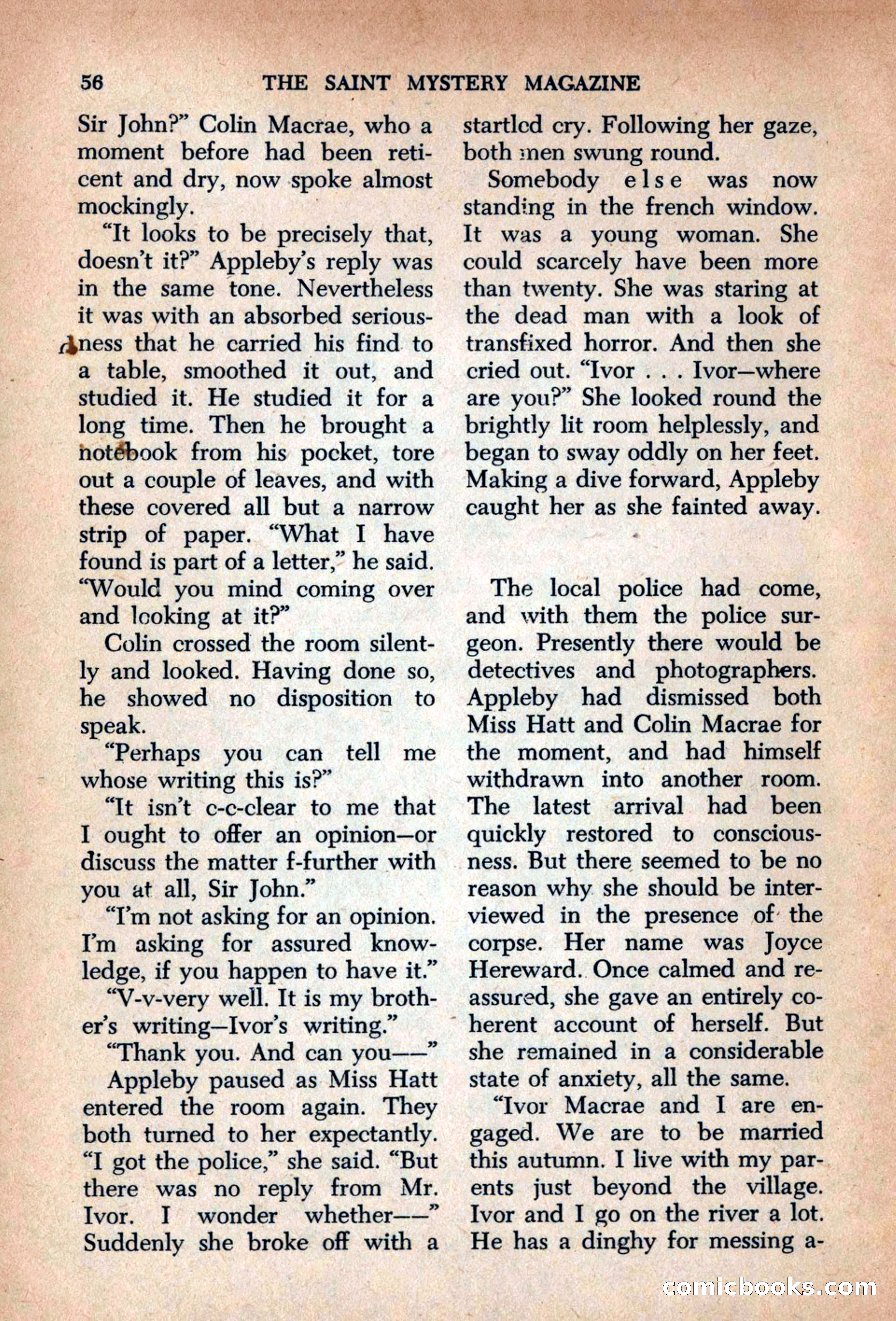 The Saint Mystery Magazine, September 1963 — page 58 of 132