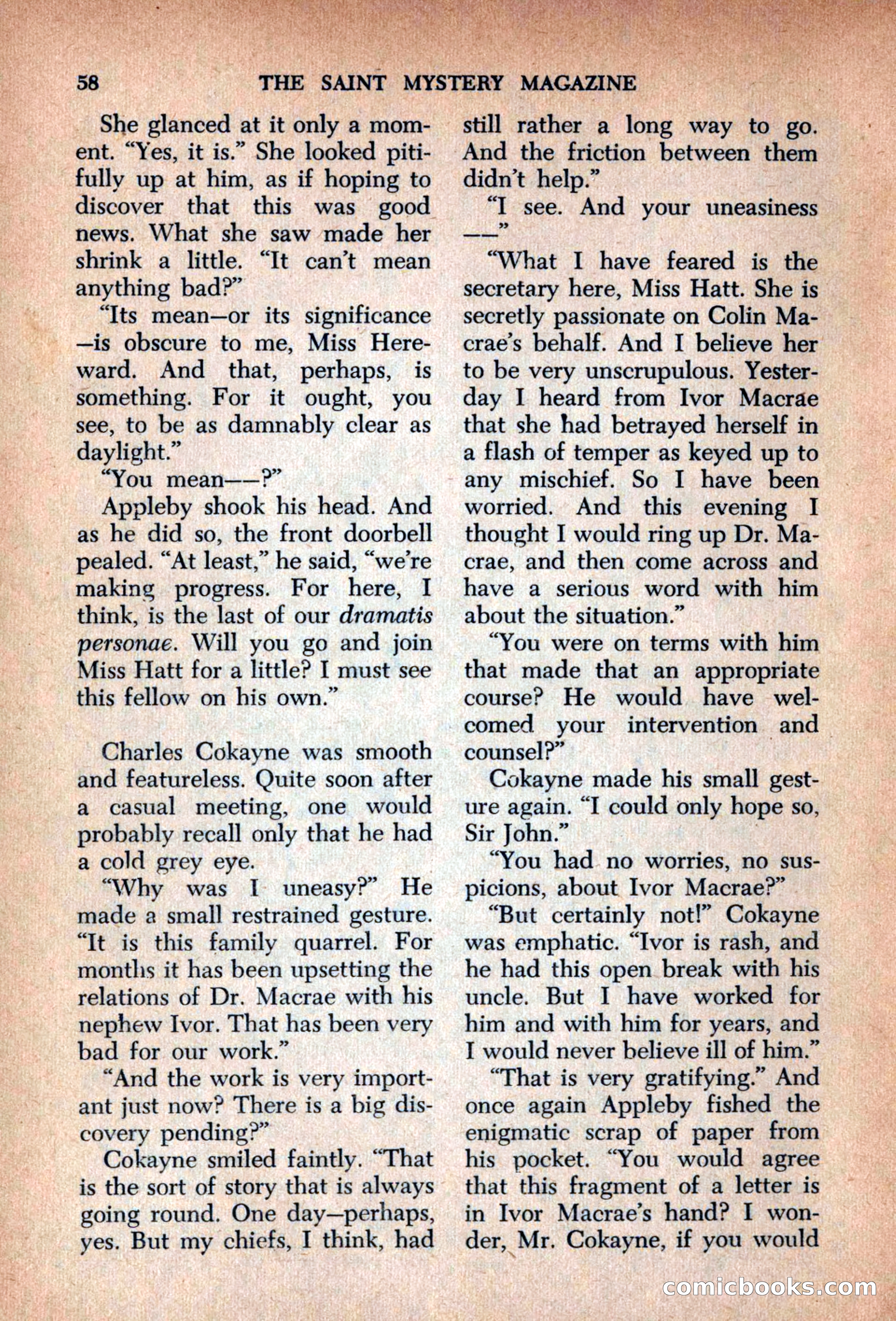 The Saint Mystery Magazine, September 1963 — page 60 of 132