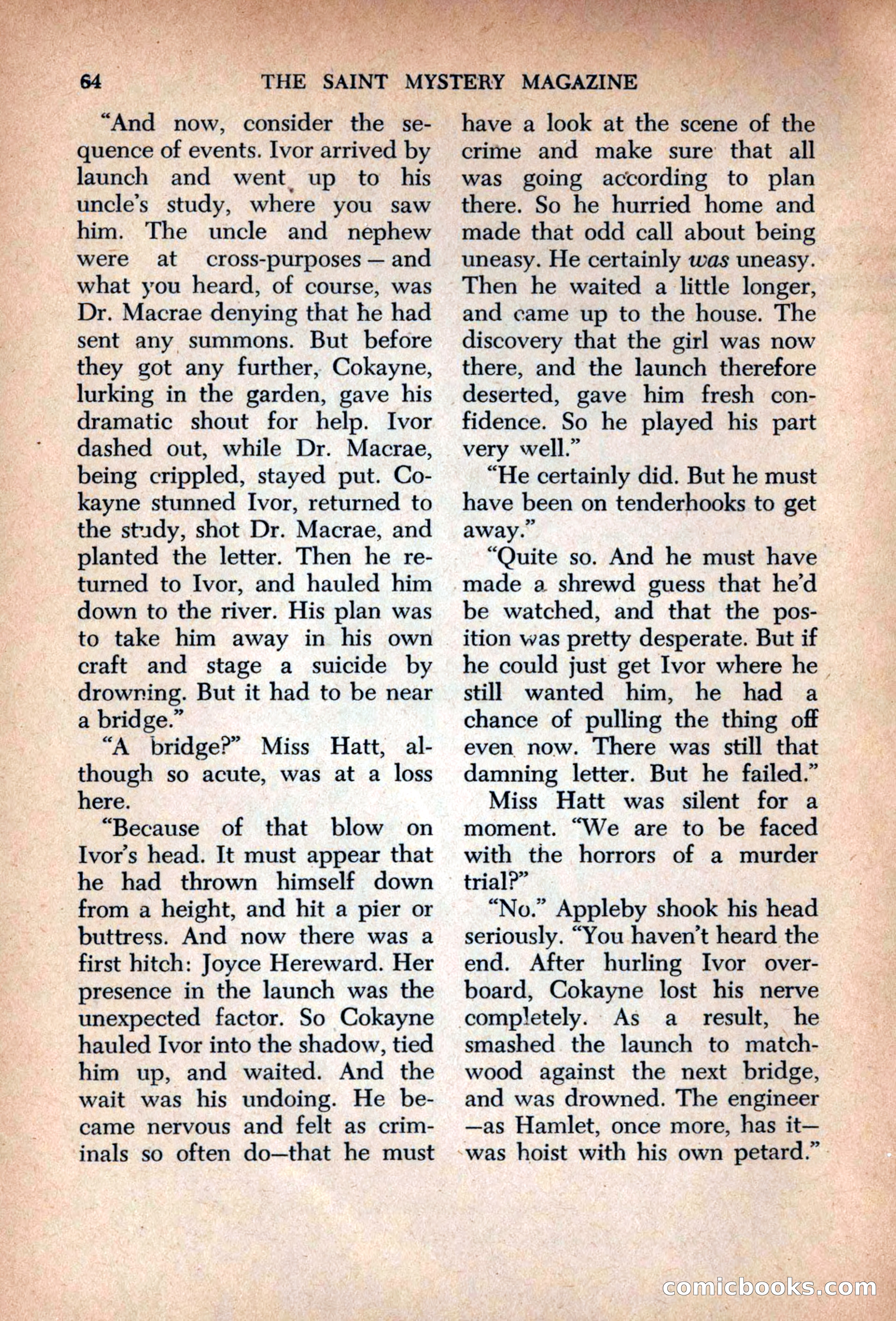 The Saint Mystery Magazine, September 1963 — page 66 of 132