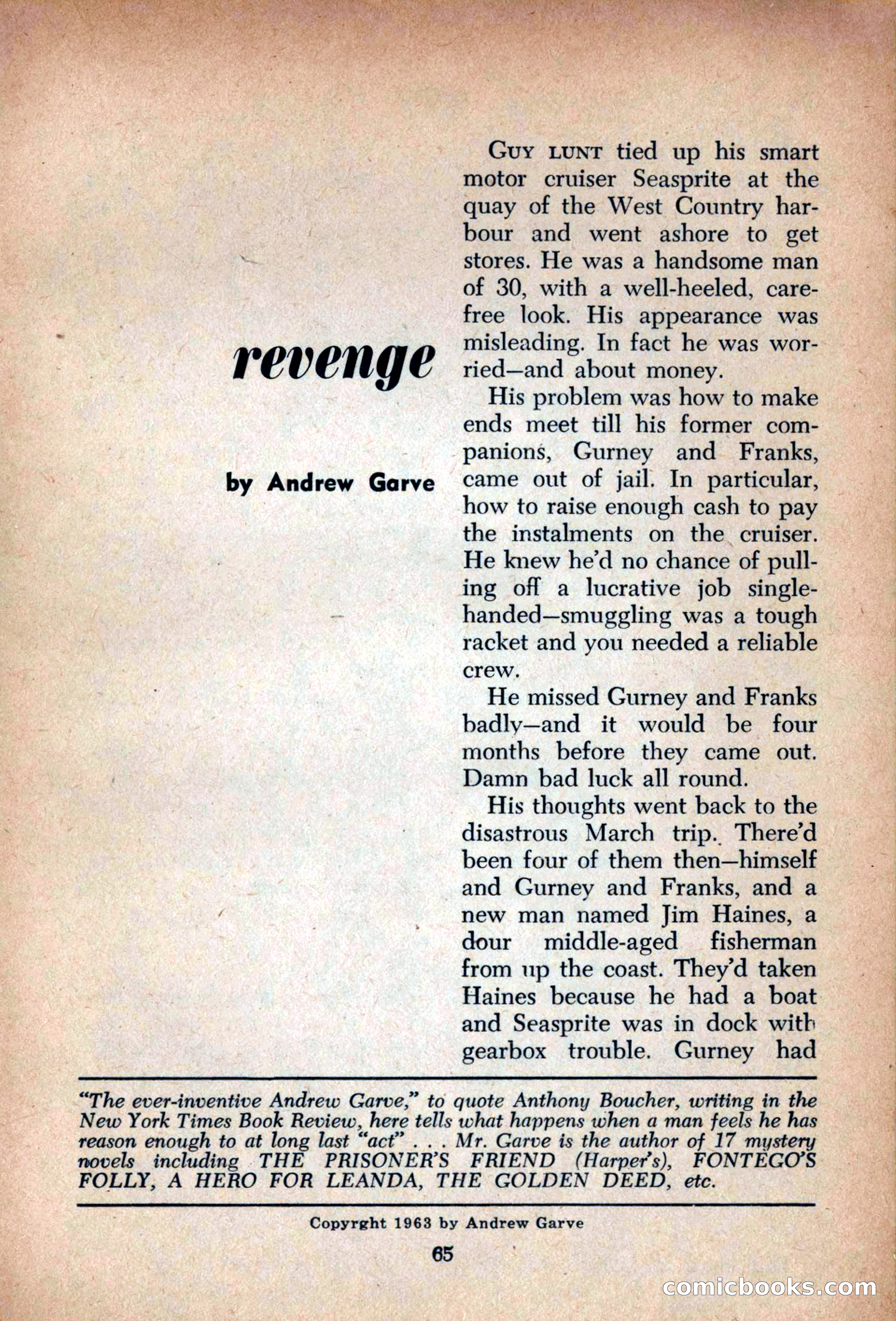 The Saint Mystery Magazine, September 1963 — page 67 of 132