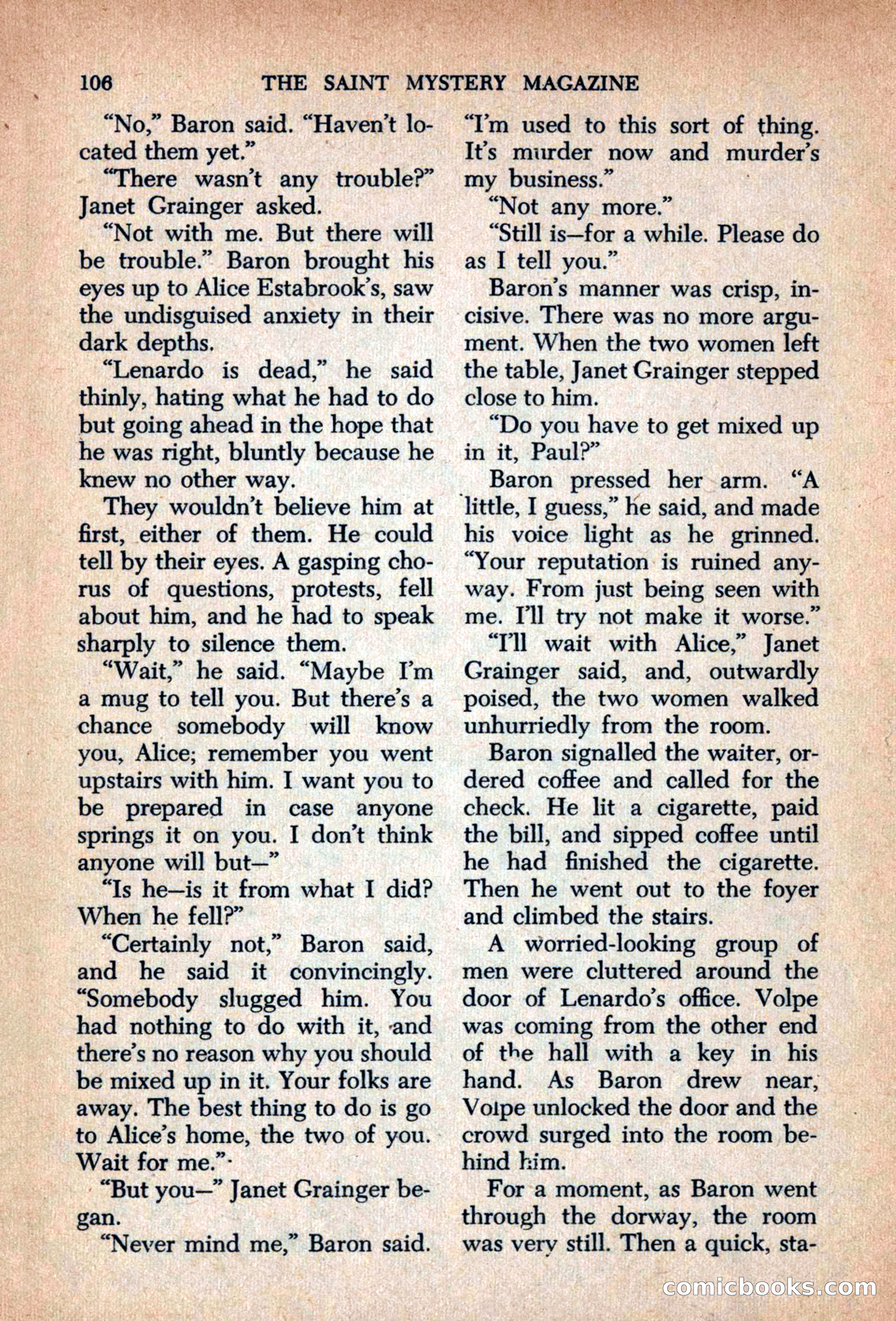 The Saint Mystery Magazine, September 1963 — page 108 of 132