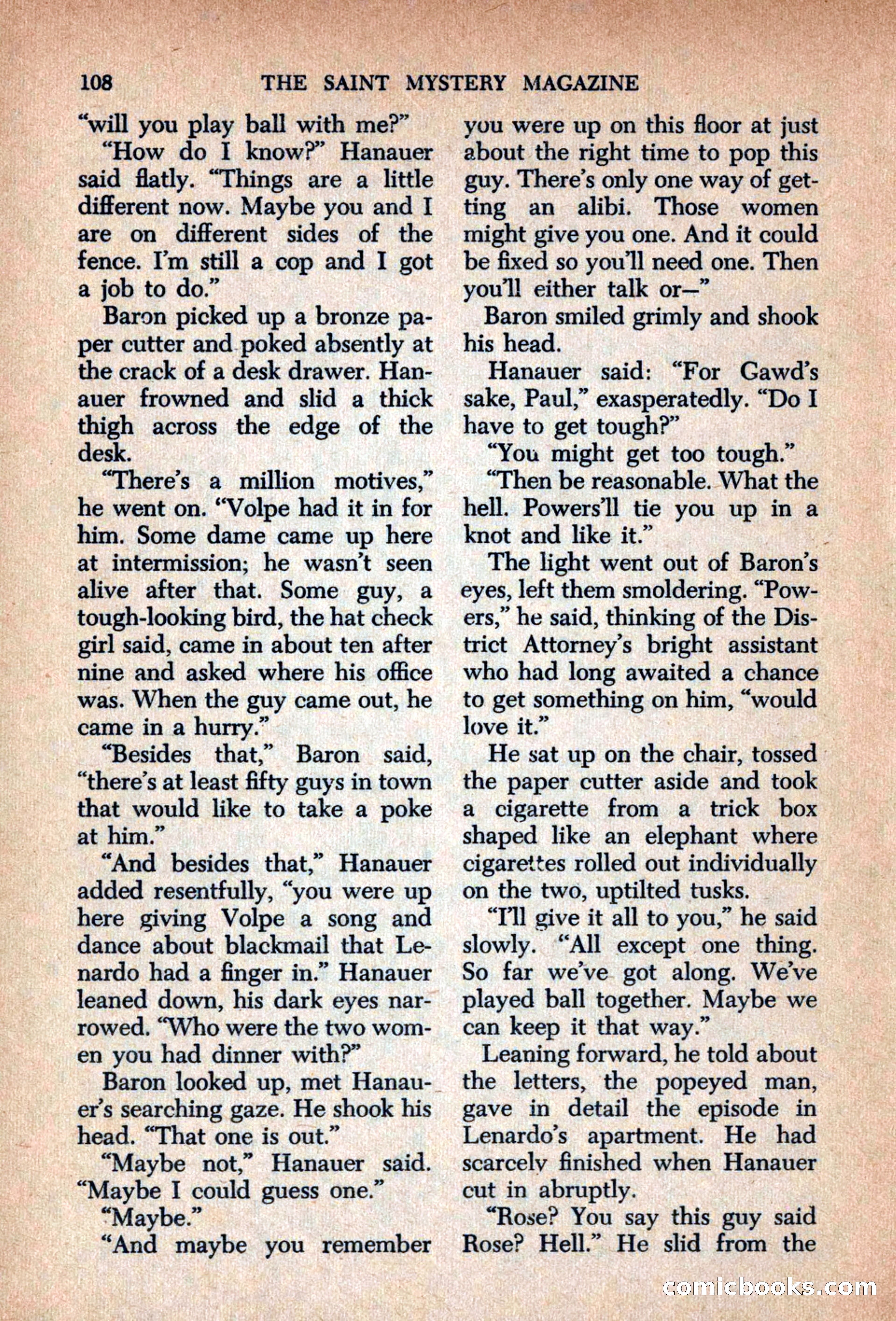 The Saint Mystery Magazine, September 1963 — page 110 of 132
