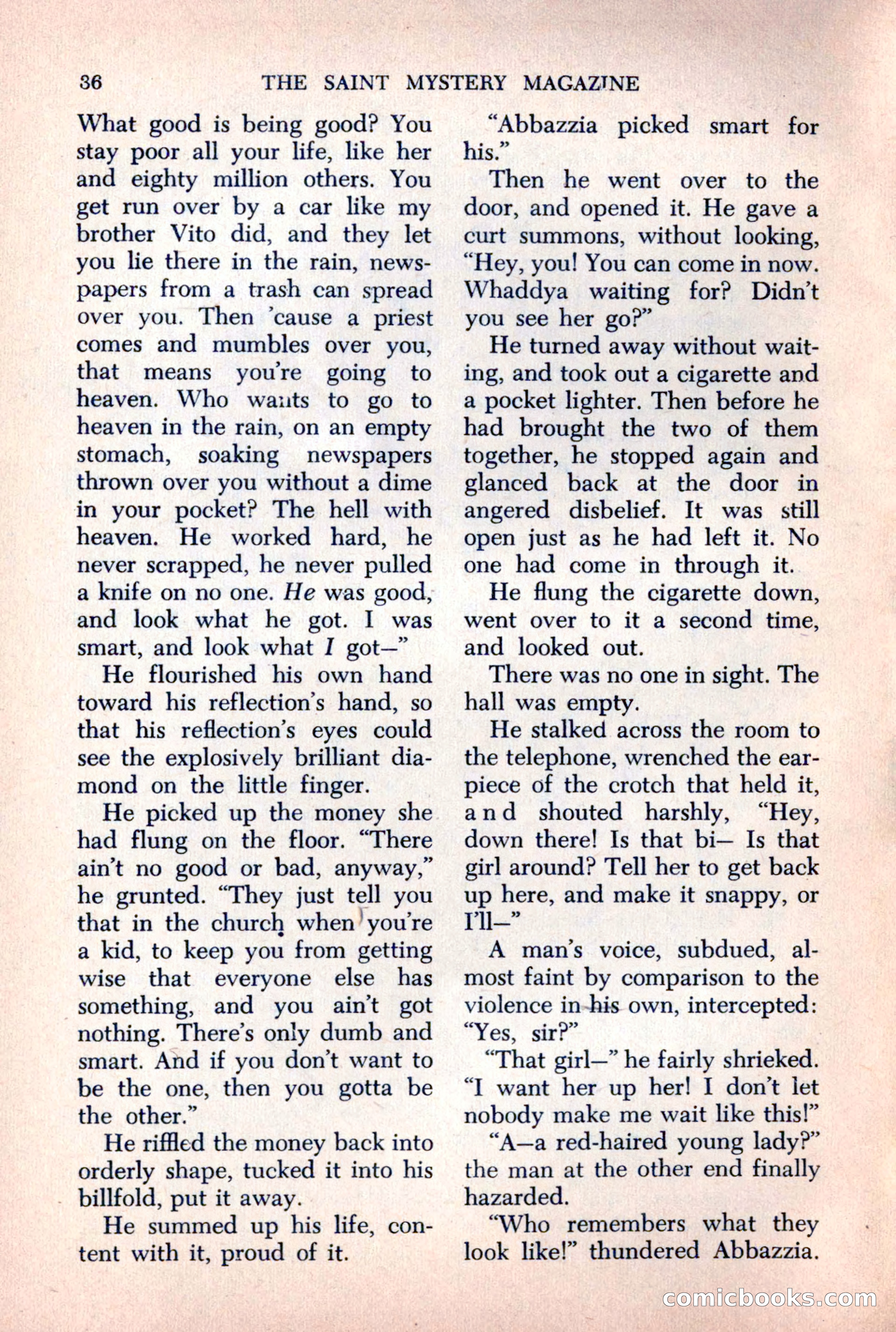 The Saint Mystery Magazine, October 1963 — page 38 of 132