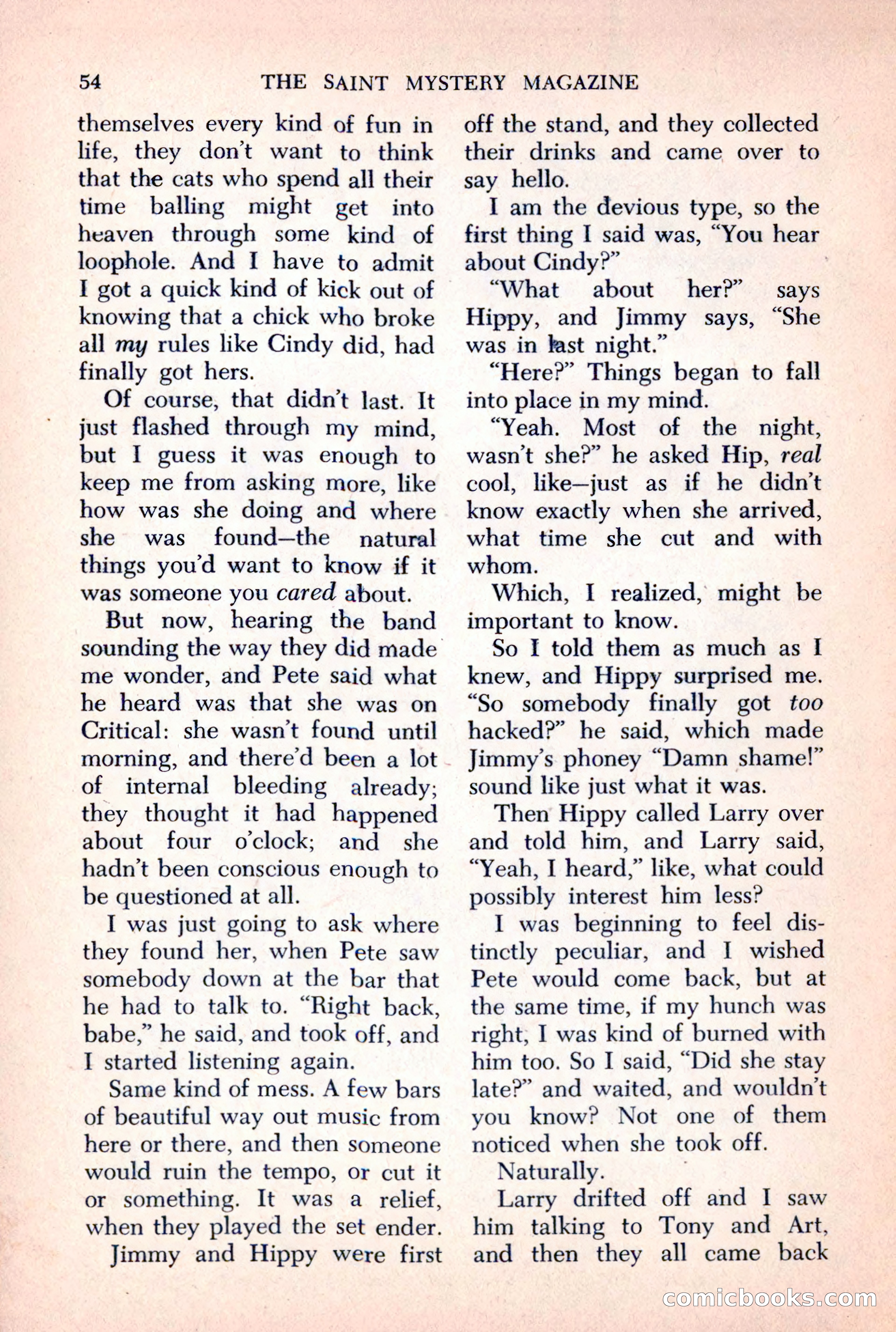 The Saint Mystery Magazine, October 1963 — page 56 of 132