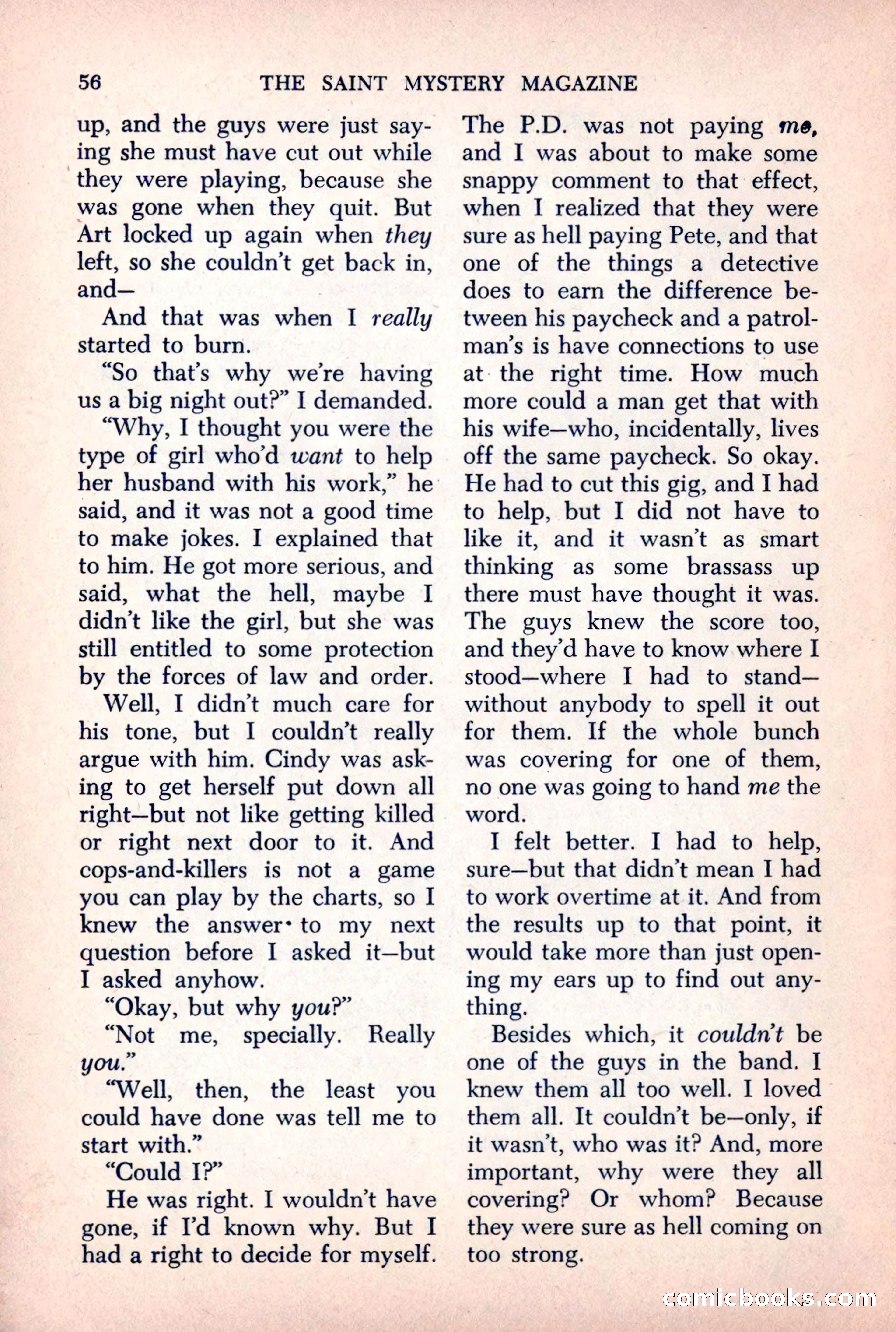 The Saint Mystery Magazine, October 1963 — page 58 of 132