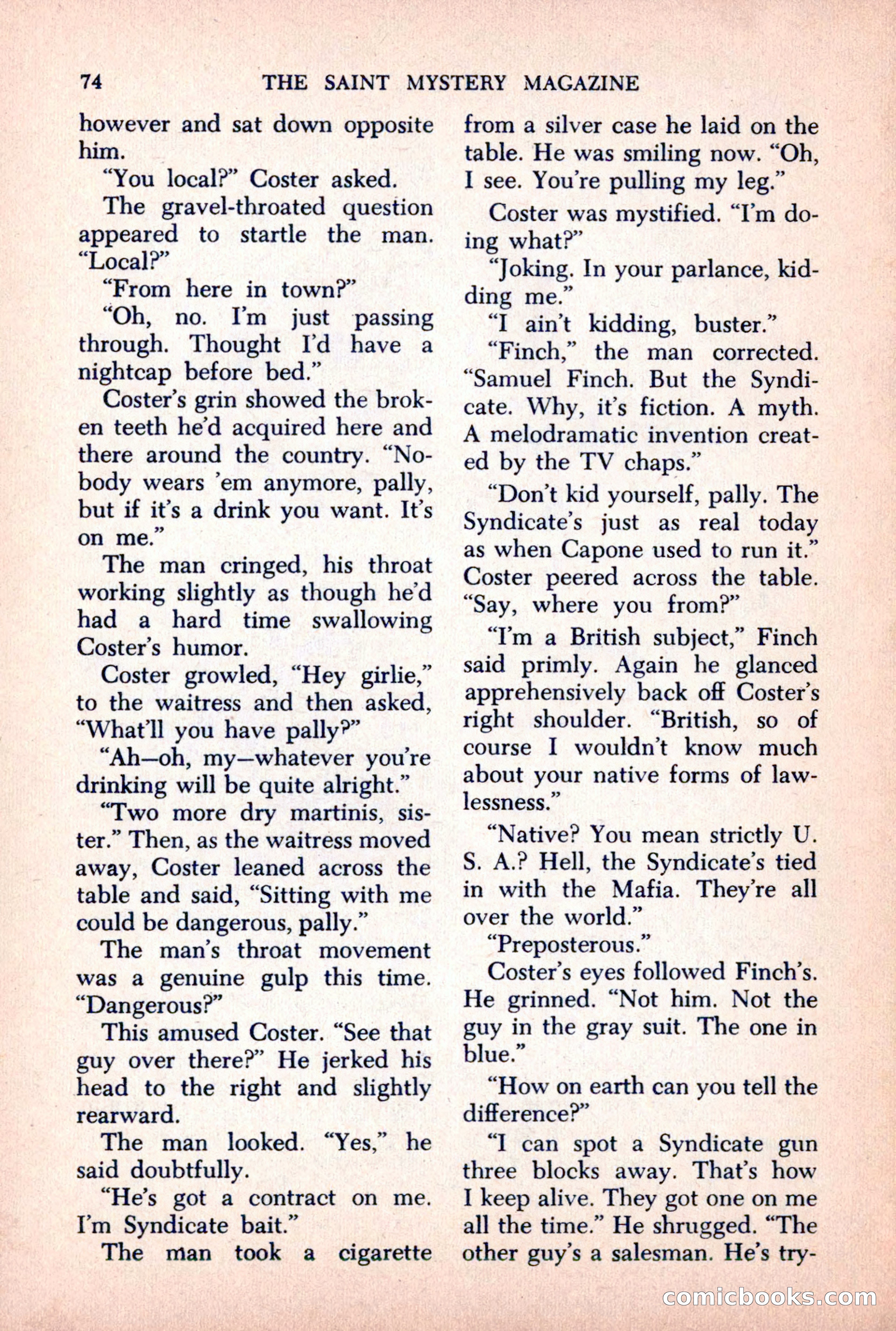 The Saint Mystery Magazine, October 1963 — page 76 of 132