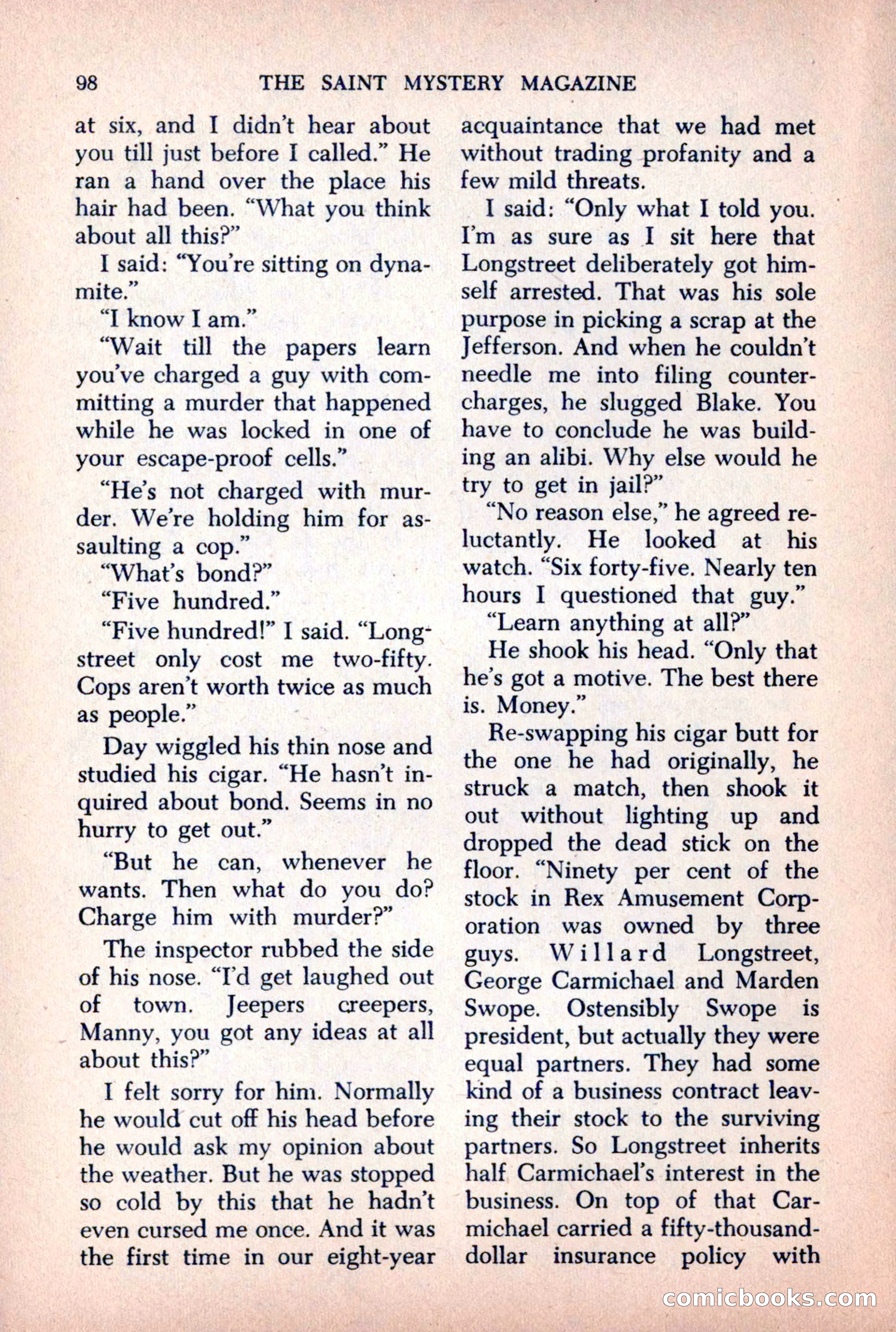 The Saint Mystery Magazine, October 1963 — page 100 of 132